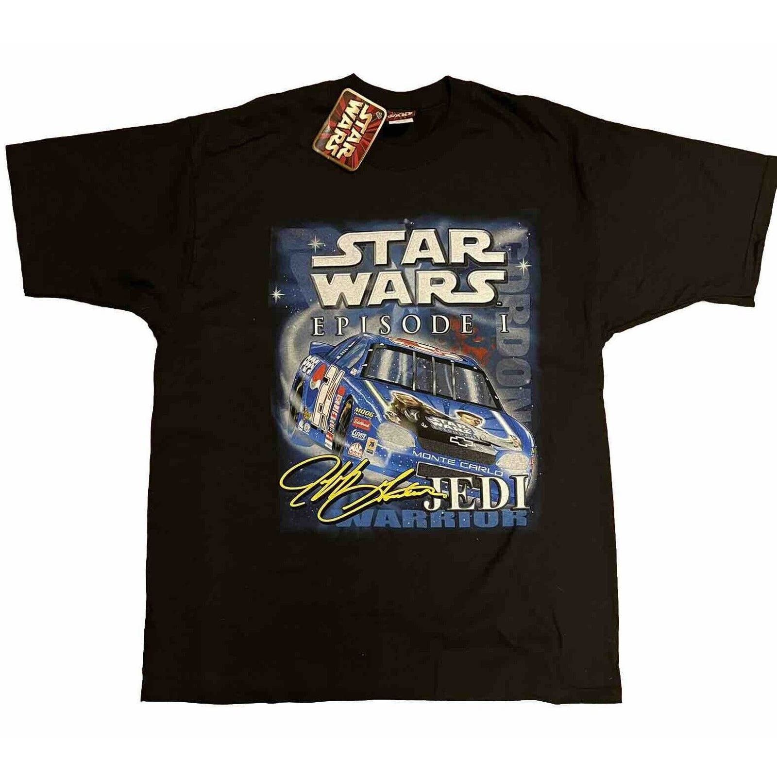 image of Vintage 90's Star Wars Gordon Nascar T-Shirt XL Deadstock NWT in Black, Men's