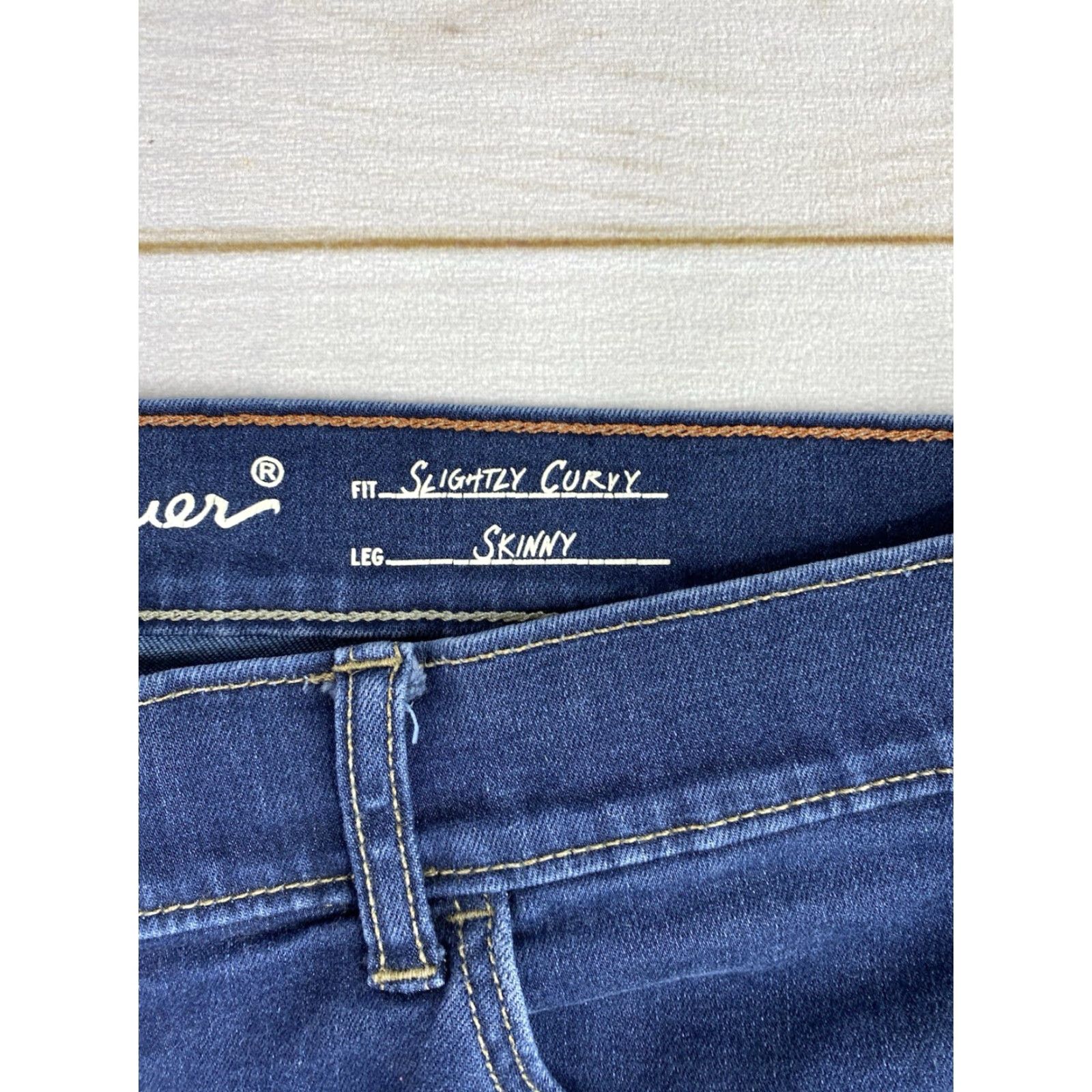 Eddie Bauer Eddie Bauer Jeans Womens 16 5-Pocket Skinny Mid Rise Denim Cotton Blend Spandex Stretch Blue XS-XL? Size 34" / US 12 / IT 48 - 4 Thumbnail