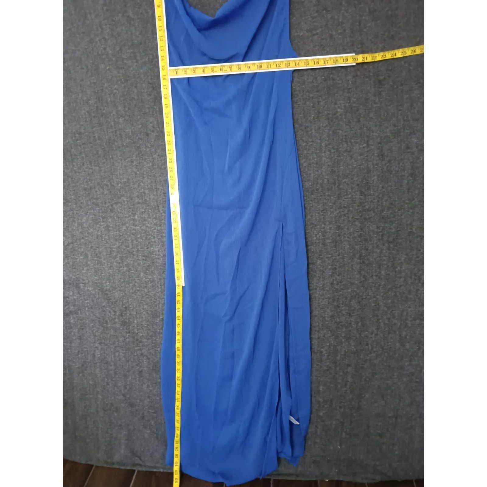 Vintage Toluca Swim Cover Up Maxi Cowl Neck Sheer Dress Blue L Womens Beach Sleeveless 60s? Size L / US 10 / IT 46 - 4 Thumbnail