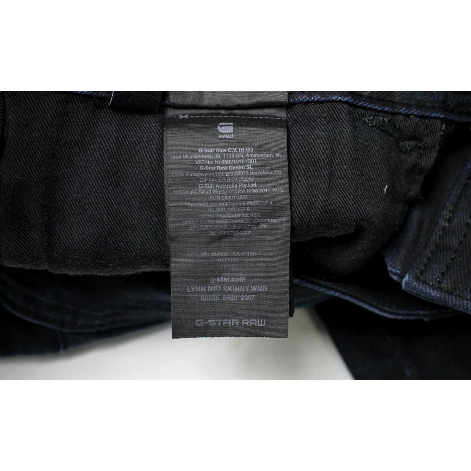 G-Star G-STAR Lynn Mid Skinny Jeans Women's W28/L30 Zip Fly Dark Blue Jeans Size 28" / US 6 / IT 42 - 7 Thumbnail