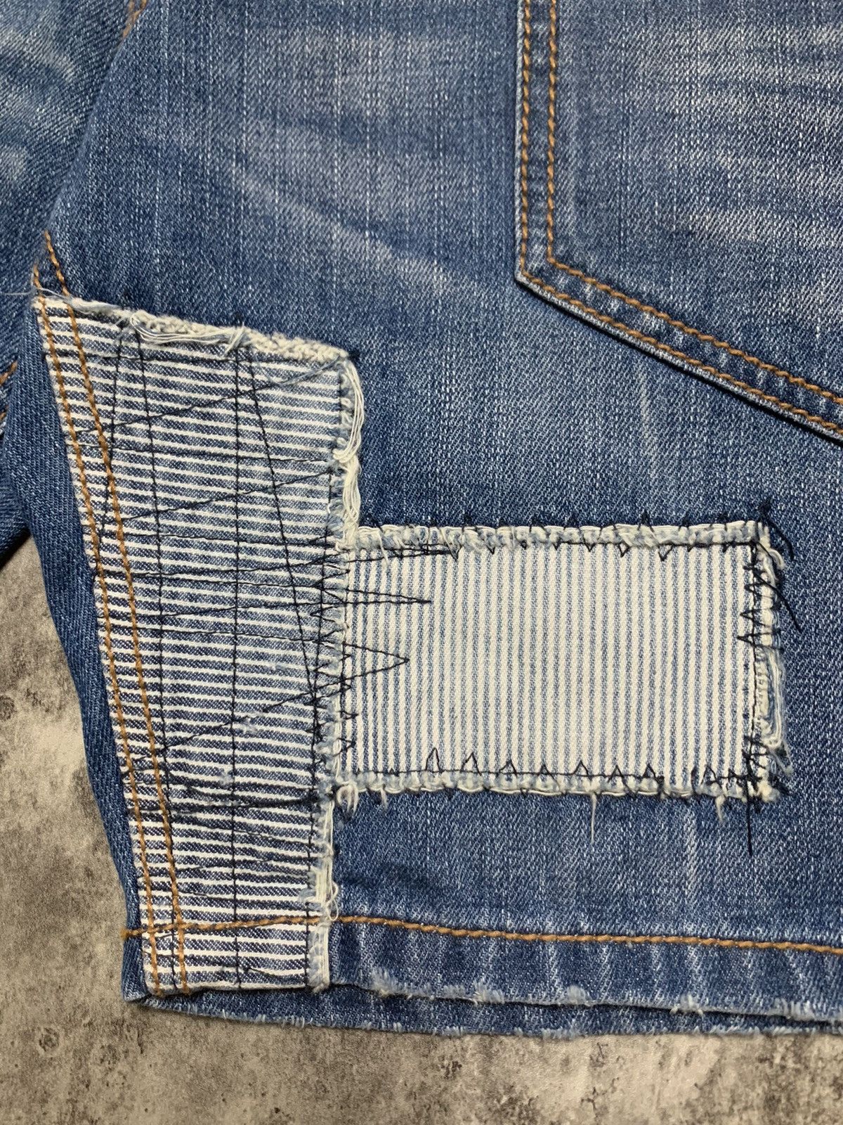 Issey Miyake Issey Miyake Ne Net Patch Work Jeans Short Kapital Style Size US 33 - 11 Thumbnail
