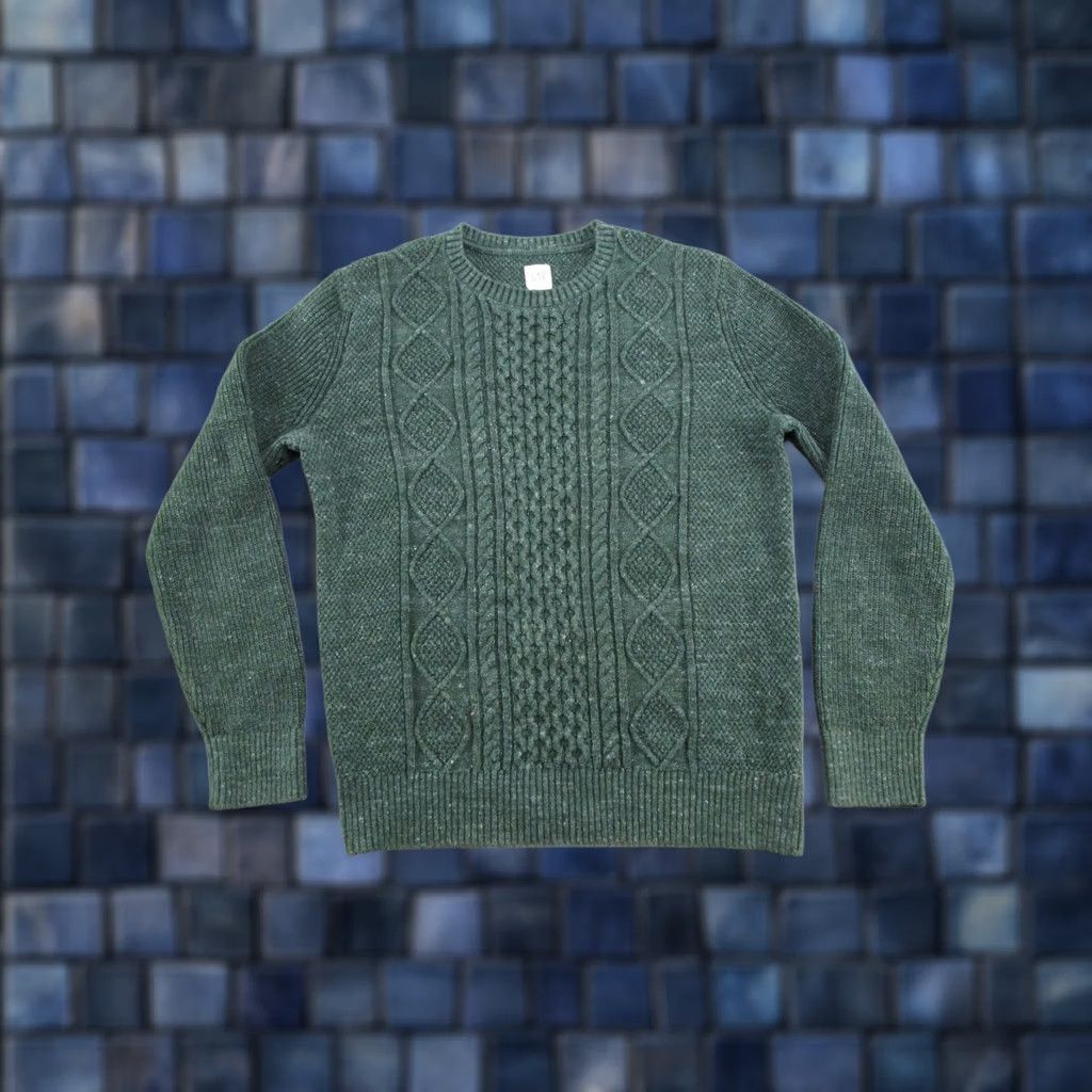 Gap Gap Womens Sweater Pullover Knit Fisherman Cotton Green Size M Long Sleeve Size M / US 6-8 / IT 42-44 - 1 Thumbnail
