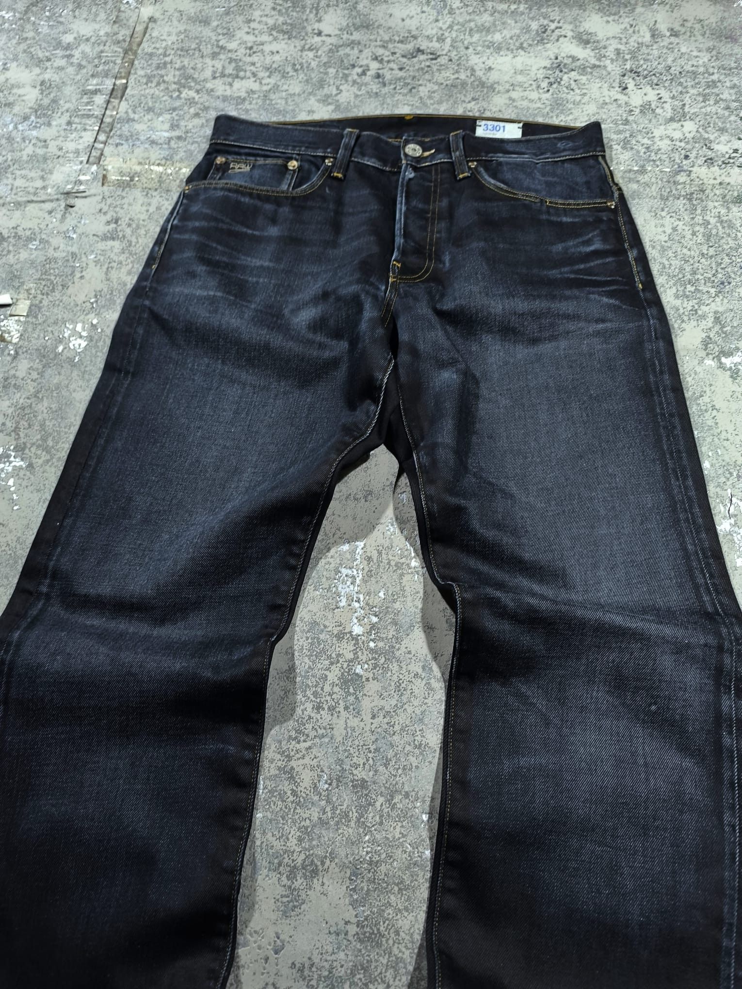G-Star gstar shadowfaded textured straight waxy jeans Size US 33 - 5 Thumbnail