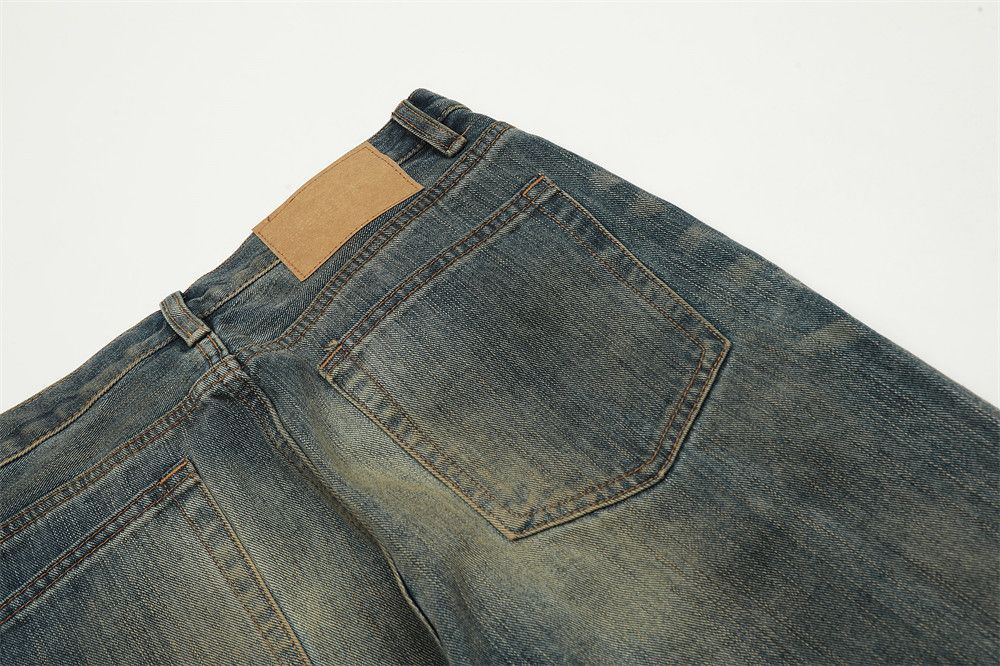 Japanese Brand × Jean Retro loose punk washed distressed casual men's jeans Size US 32 / EU 48 - 4 Thumbnail