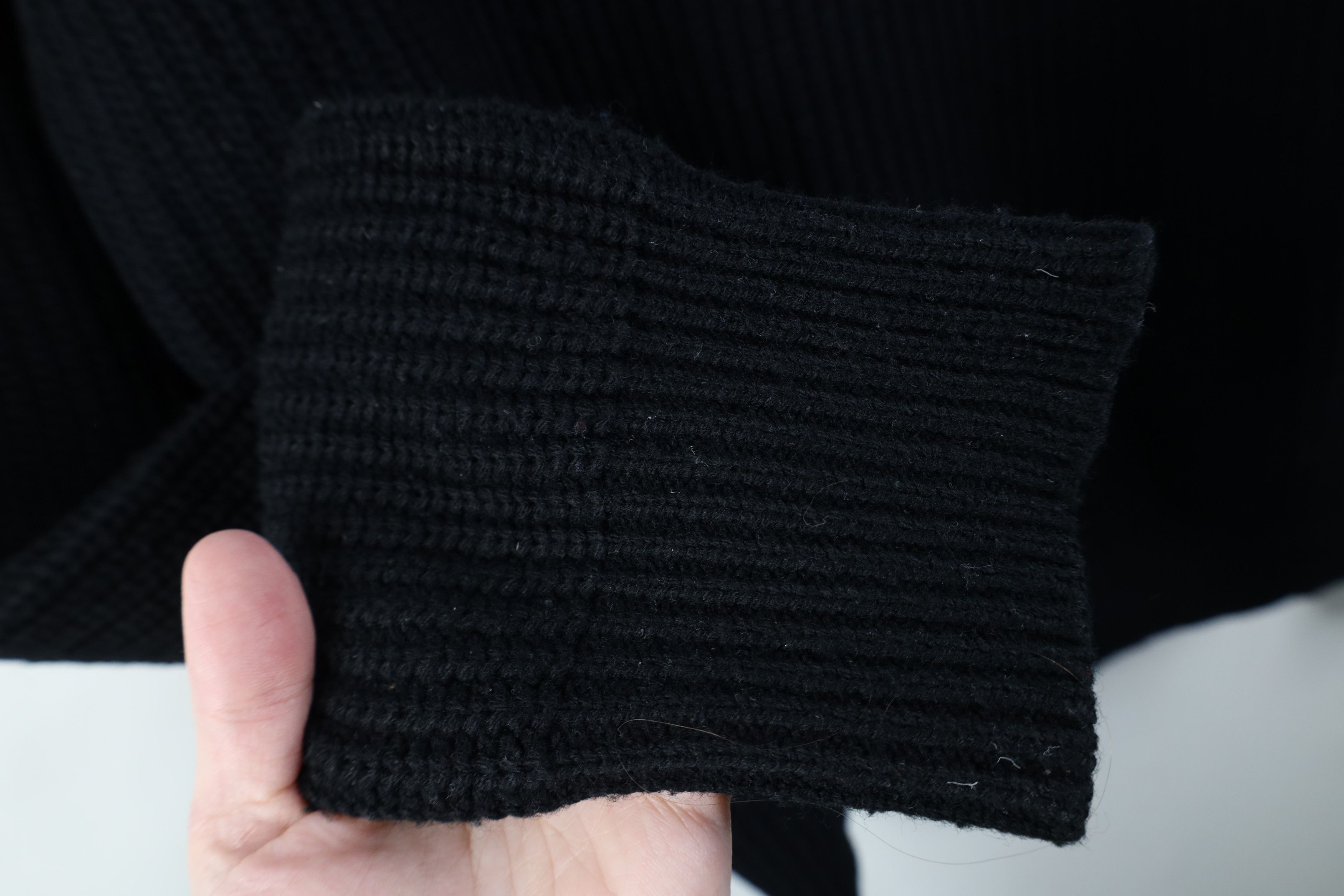 Vintage Vintage 90s Streetwear Chunky Ribbed Knit Sweater Black Size US XL / EU 56 / 4 - 7 Thumbnail