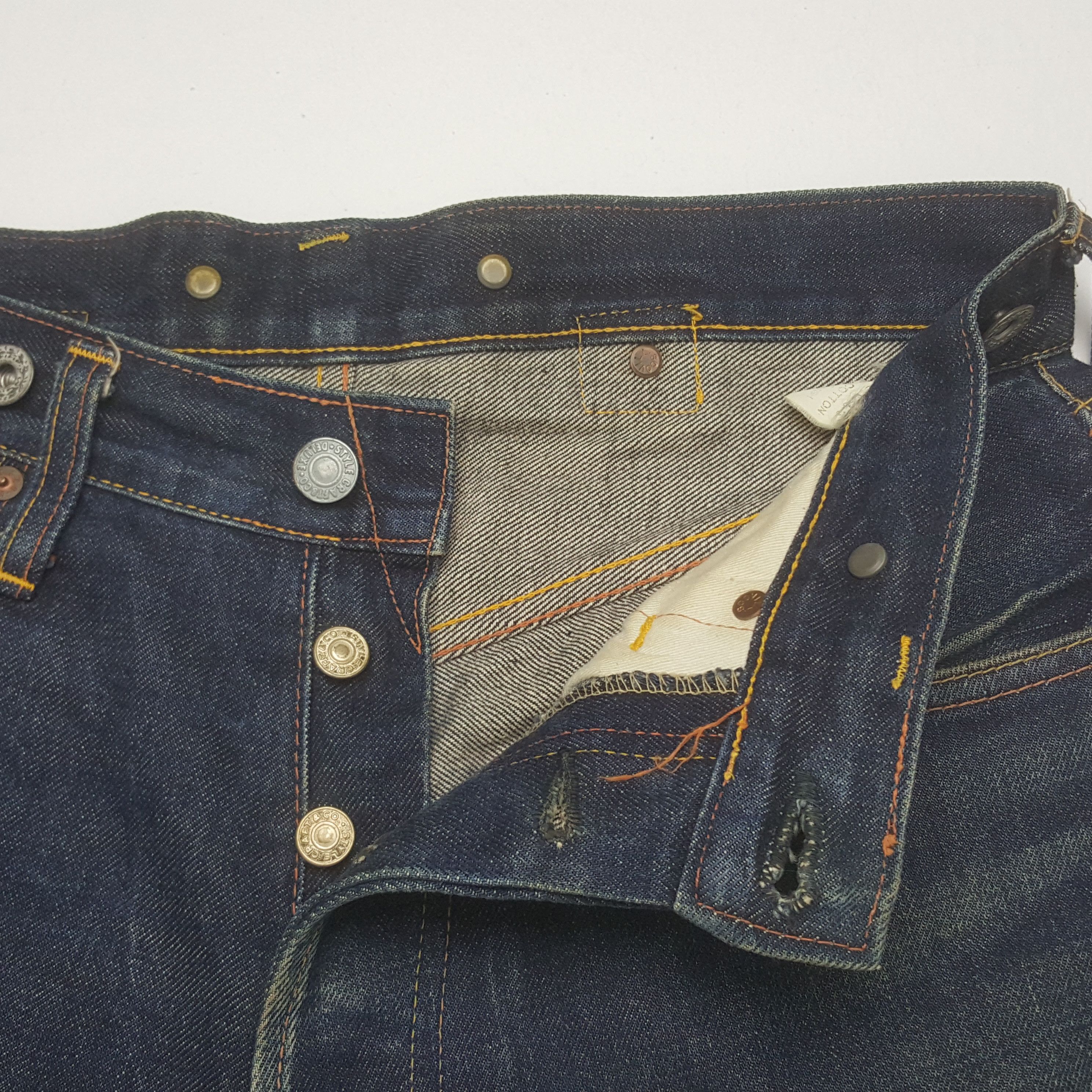 Japanese Brand Vintage Evis Japanese Brand Daicock Custom Art Denim Jeans Size US 31 - 7 Thumbnail