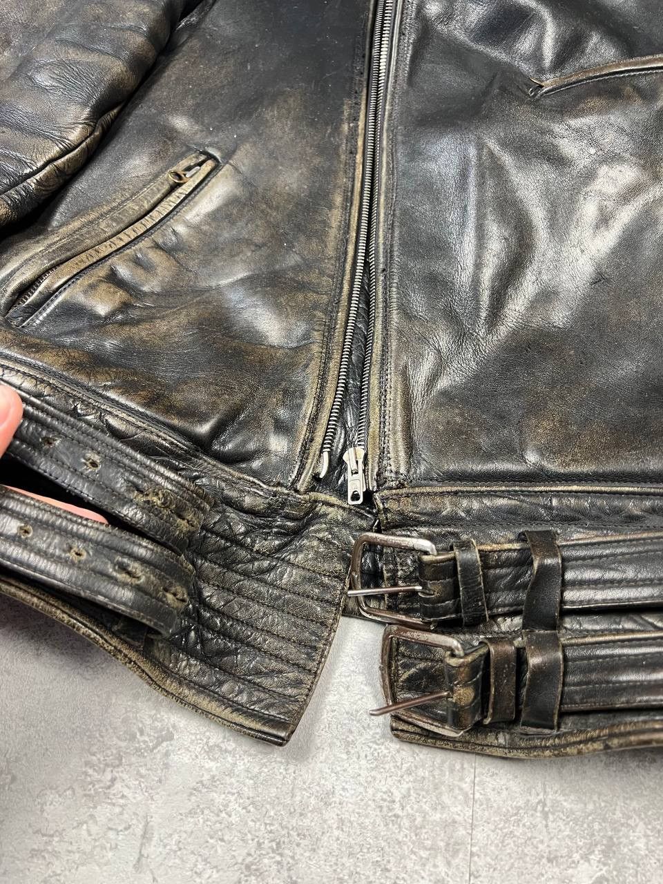 Vintage RARE Vintage 70-80’s Kawasaki Leather Bomber Jacket Size US M / EU 48-50 / 2 - 12 Thumbnail