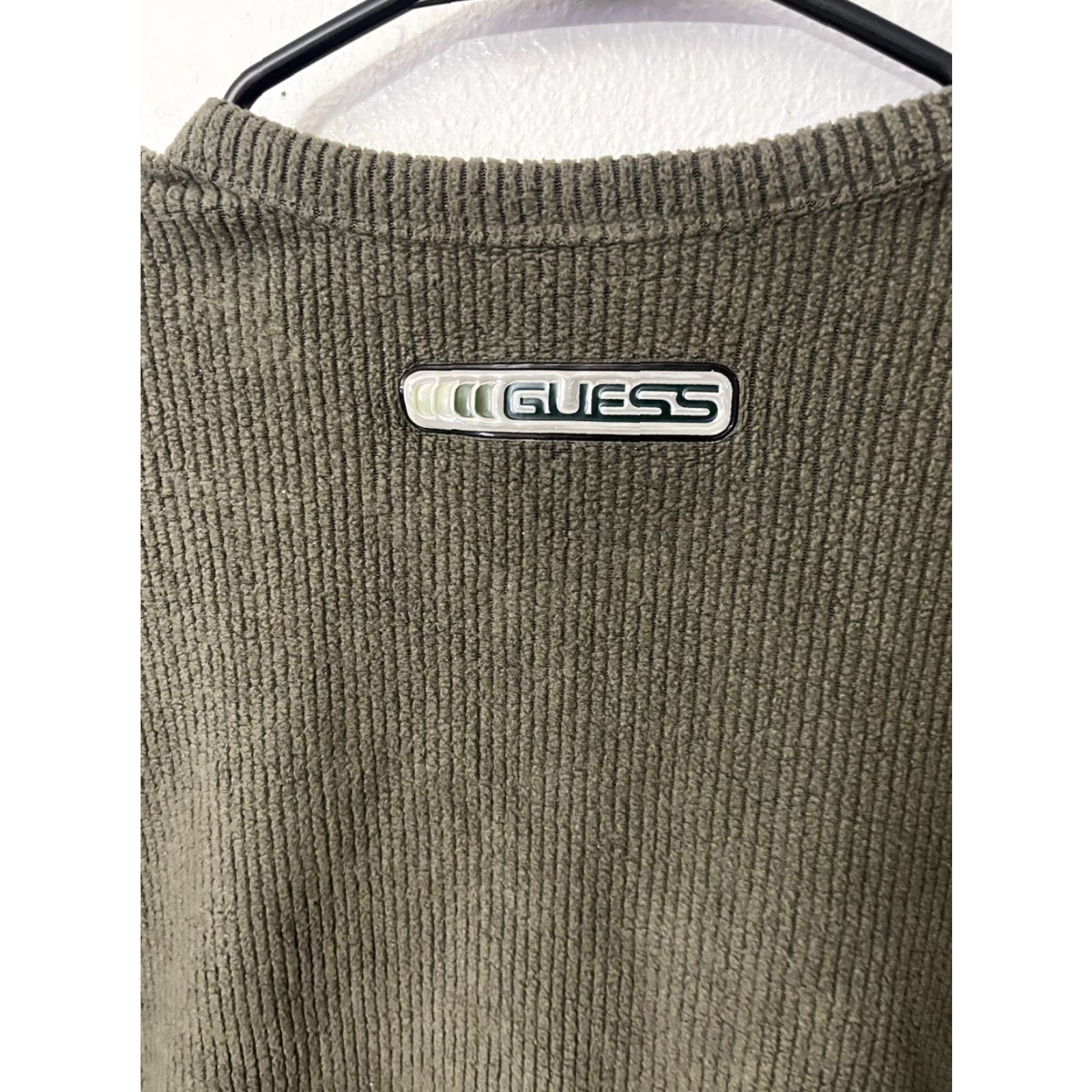 Guess GUESS Mens Sweater Green M V Neck? Size US M / EU 48-50 / 2 - 4 Thumbnail