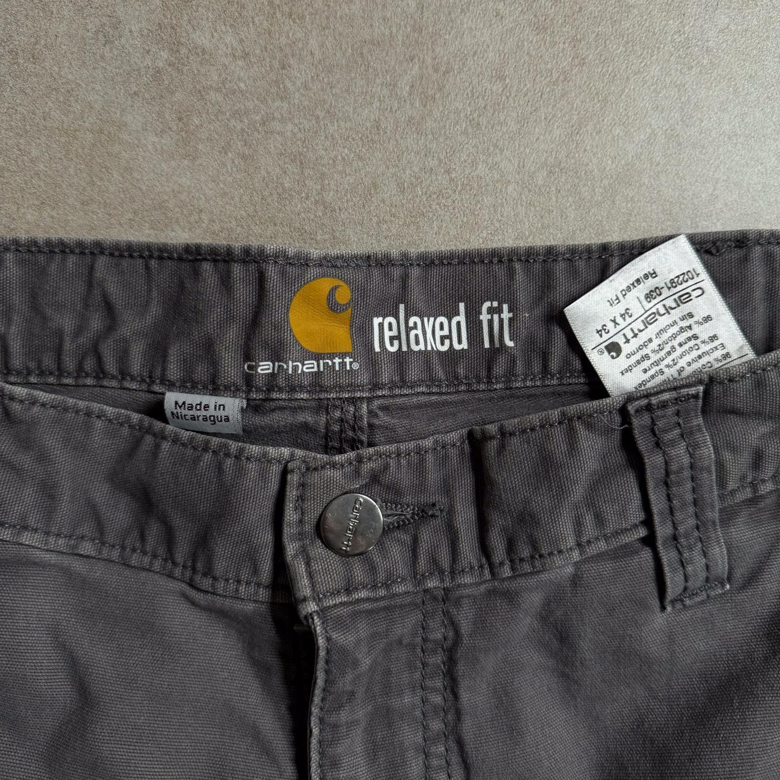 Carhartt Carhartt Grey Relaxed Cargo Pants - 34inch Size US 34 / EU 50 - 3 Thumbnail