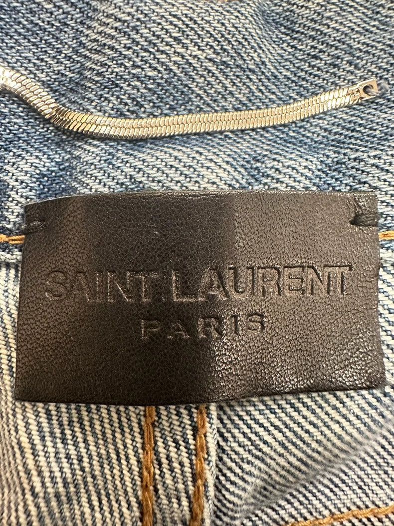 Saint Laurent Paris Saint Laurent Paris One-knee knife cuts blue jeans Size US 30 / EU 46 - 2 Thumbnail