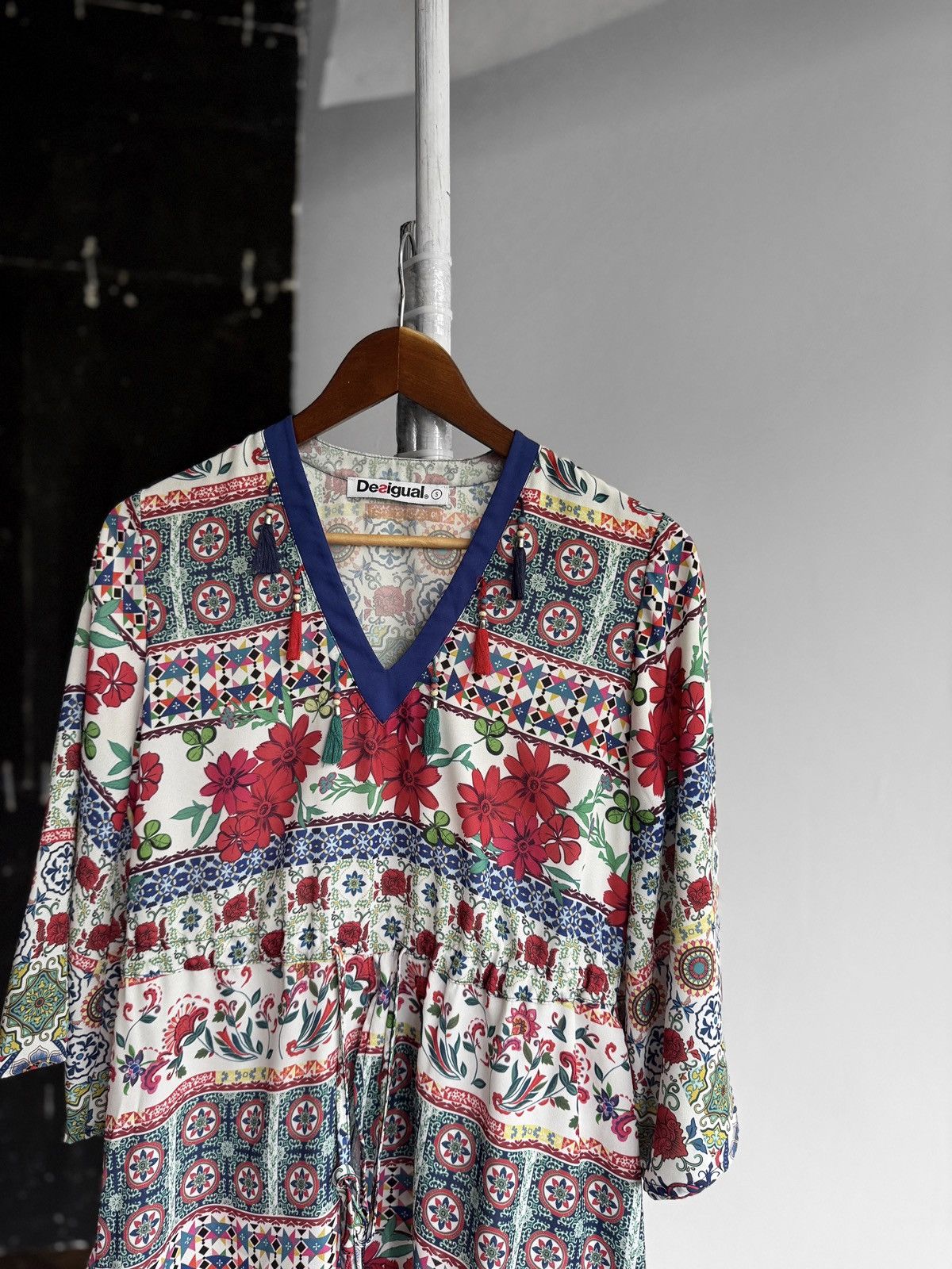 Designer × Desigual Desigual Womens Multicolor 3/4 Sleeve Blouse Top Shirt Size S / US 4 / IT 40 - 2 Thumbnail