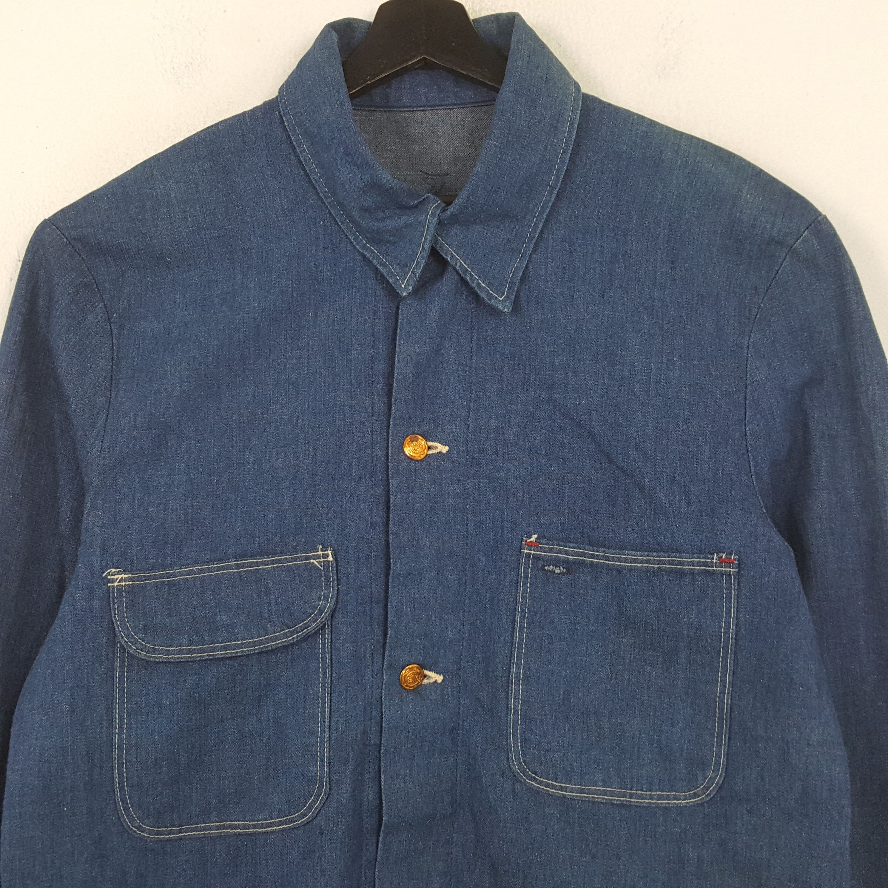Vintage Streetwear Pocket Design Denim Jacket Style RR9 Size US L / EU 52-54 / 3 - 2 Thumbnail
