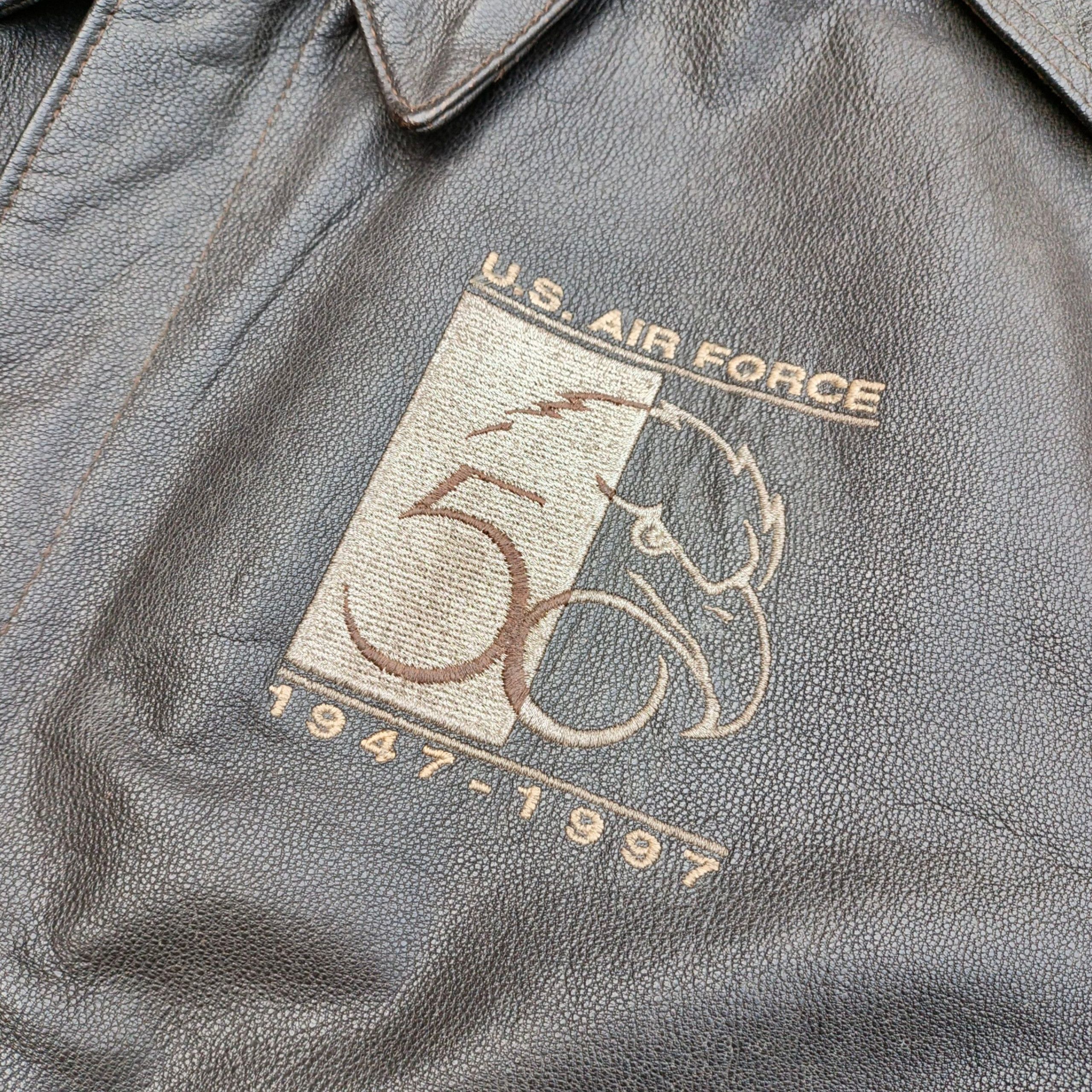 Avirex Avirex A-2 50th Aniversary Us Air Force Brown Leather Jacket Size US L / EU 52-54 / 3 - 13 Thumbnail