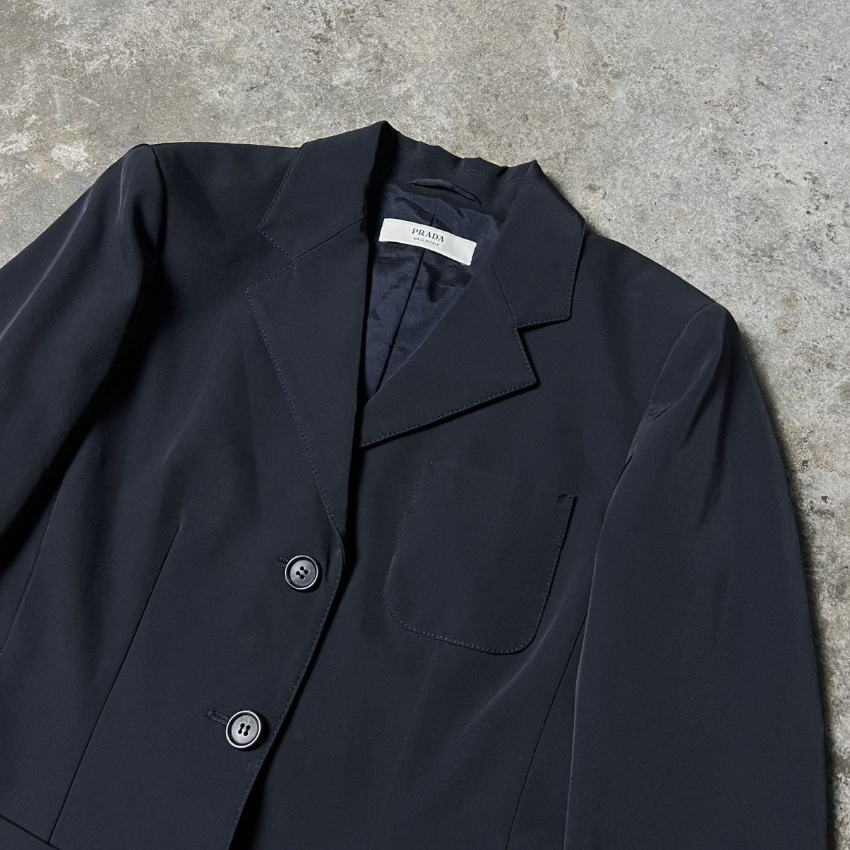 Prada Prada - SS02 - Technical Jersey Blazer (Black) Size XS / US 0-2 / IT 36-38 - 5 Thumbnail