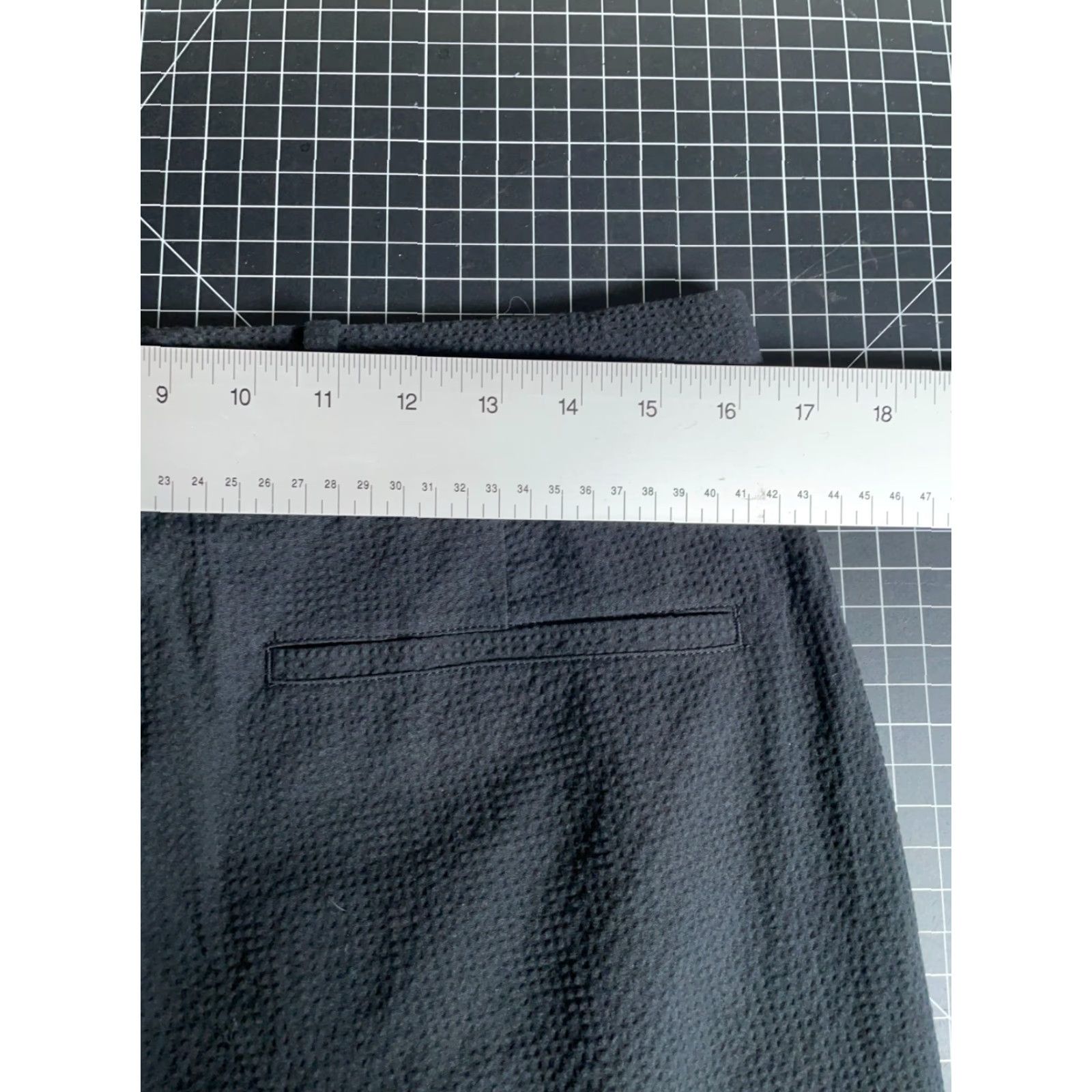 Abercrombie & Fitch Abercrombie & Fitch Pants Men's Slim Chino Black 31 x 27.5 Unworn Seersucker Flat Front Mid Rise Tapered Size US 32 / EU 48 - 5 Thumbnail