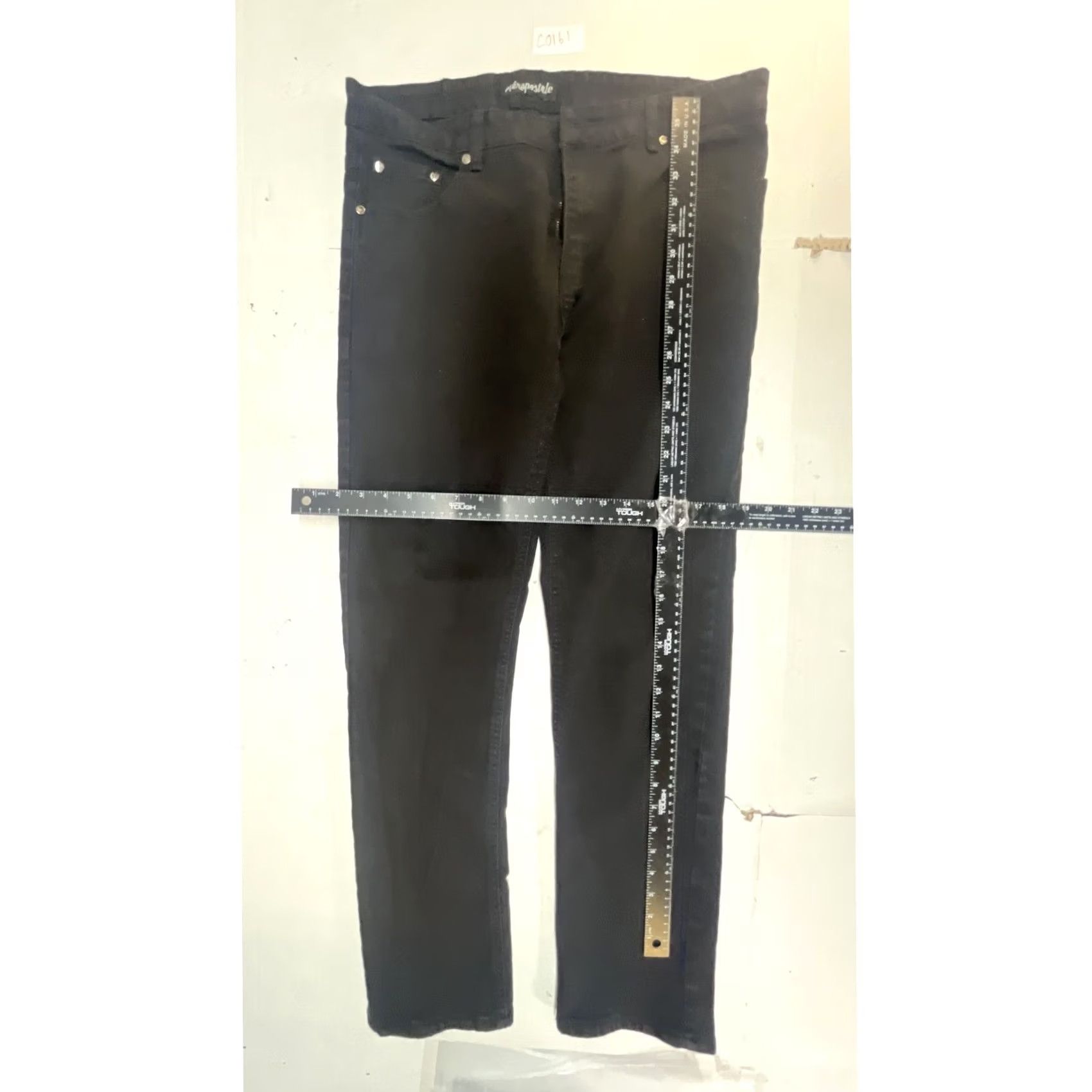 Aeropostale Aeropostale Mens Black Straight Leg Denim Jeans Stretch 34x32 Size US 34 / EU 50 - 2 Thumbnail