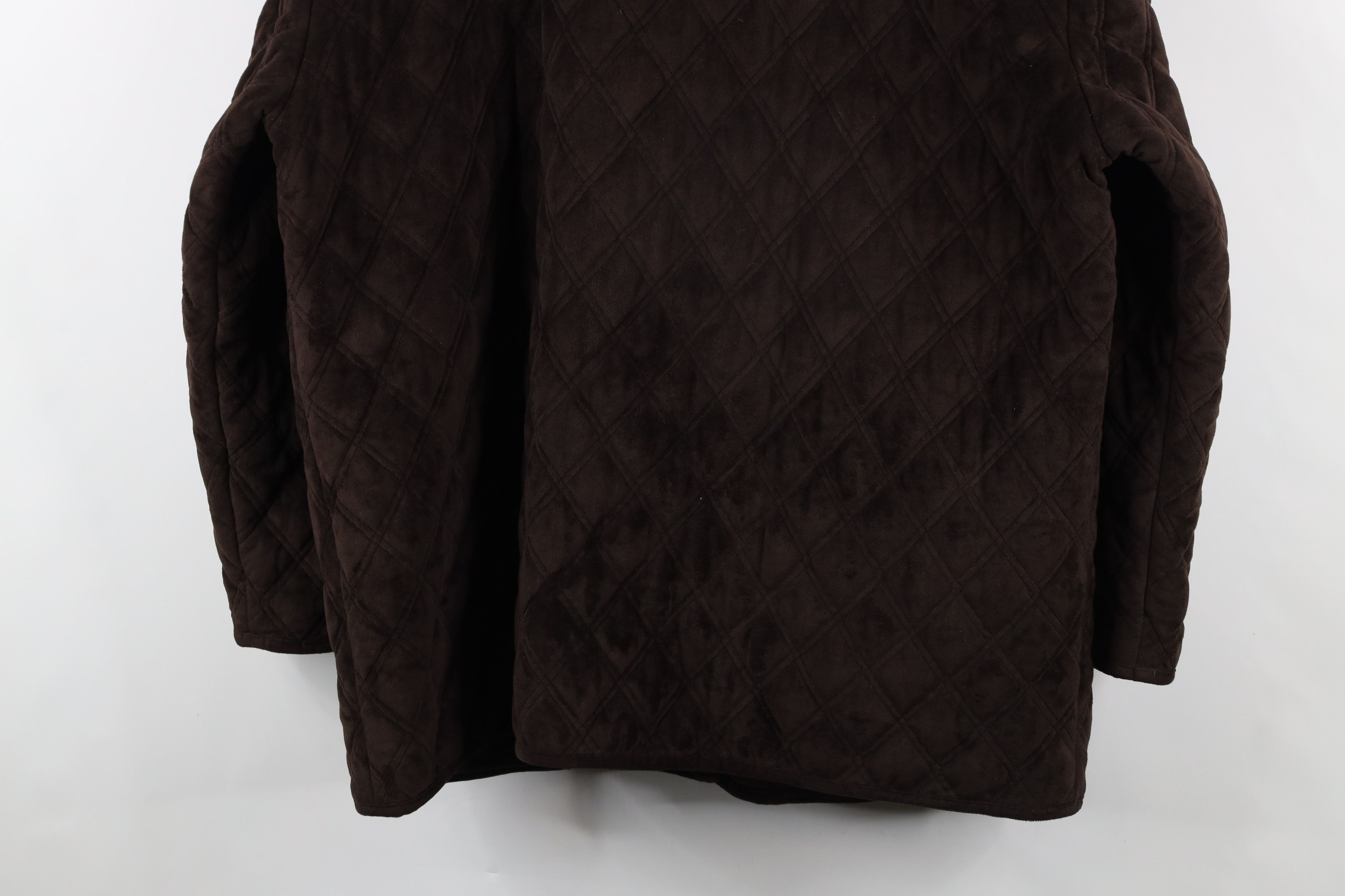 Ralph Lauren × Vintage Vintage 90s Ralph Lauren Quilted Button Jacket Brown Size XL / US 12-14 / IT 48-50 - 14 Thumbnail