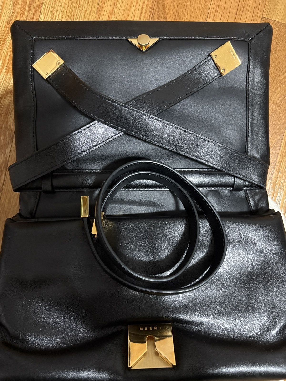Marni Marni Leather Messenger Bag Size ONE SIZE - 4 Thumbnail