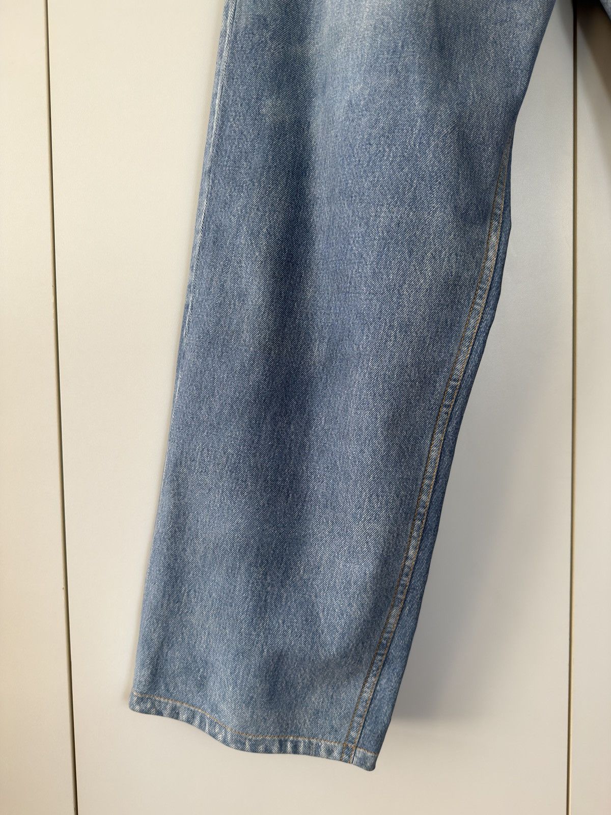 Bottega Veneta BNWT Light Blue Printed Denim Leather Straight Leg Pants 50 Size US 34 / EU 50 - 4 Thumbnail