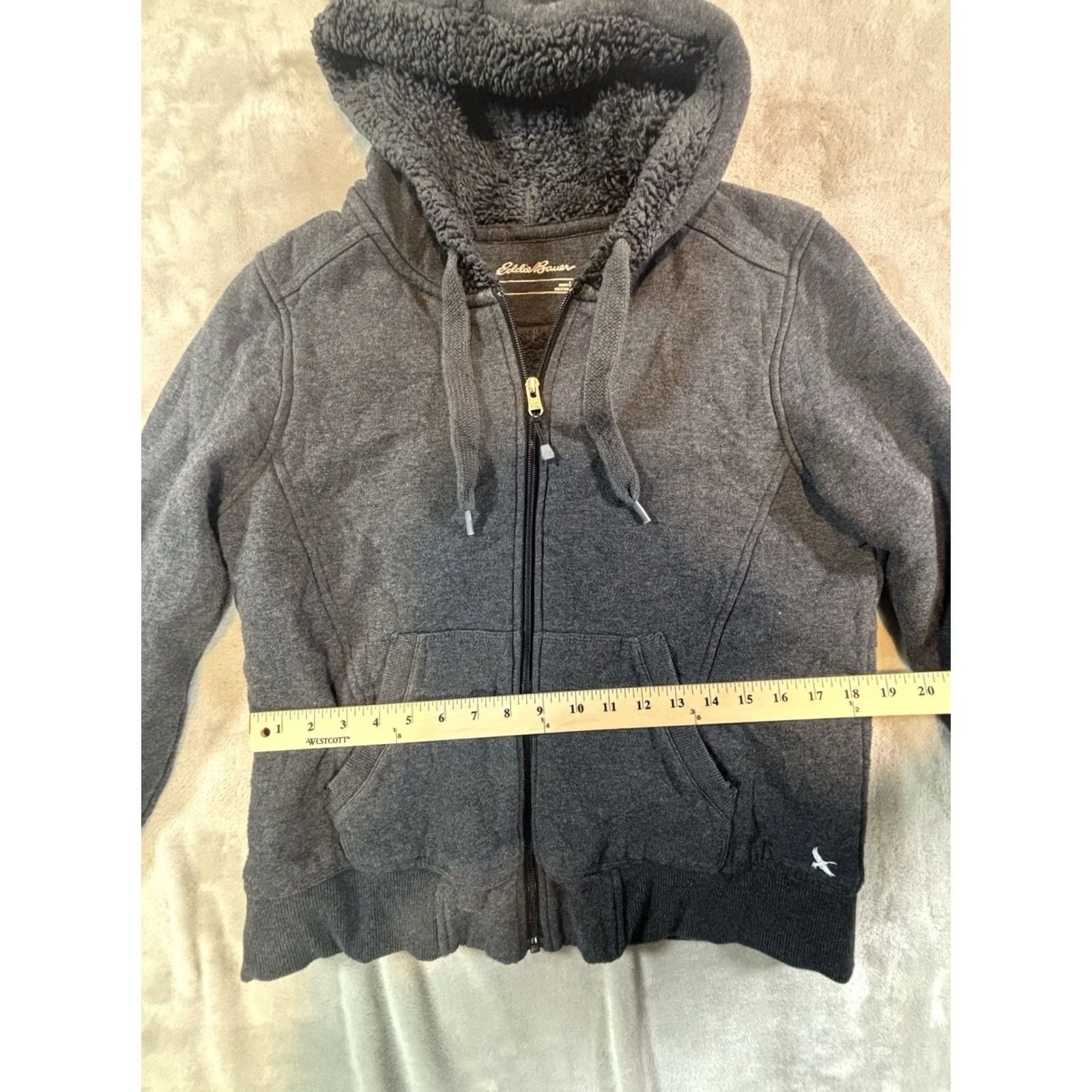 Eddie Bauer Eddie Bauer Women's Dark Gray Hoodie Jacket Size Large Outdoor Wear Size L / US 10 / IT 46 - 4 Thumbnail