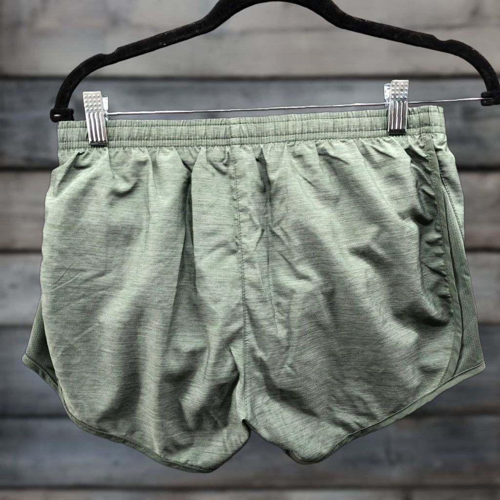 Nike VINTAGE Nike Dri-FIT Running Shorts Womens S Green Heathered Lined Drawstring 3.5" Inches Lightweight Moisture Wicking Athletic Shorts Mens? Size 28" / US 6 / IT 42 - 1 Thumbnail