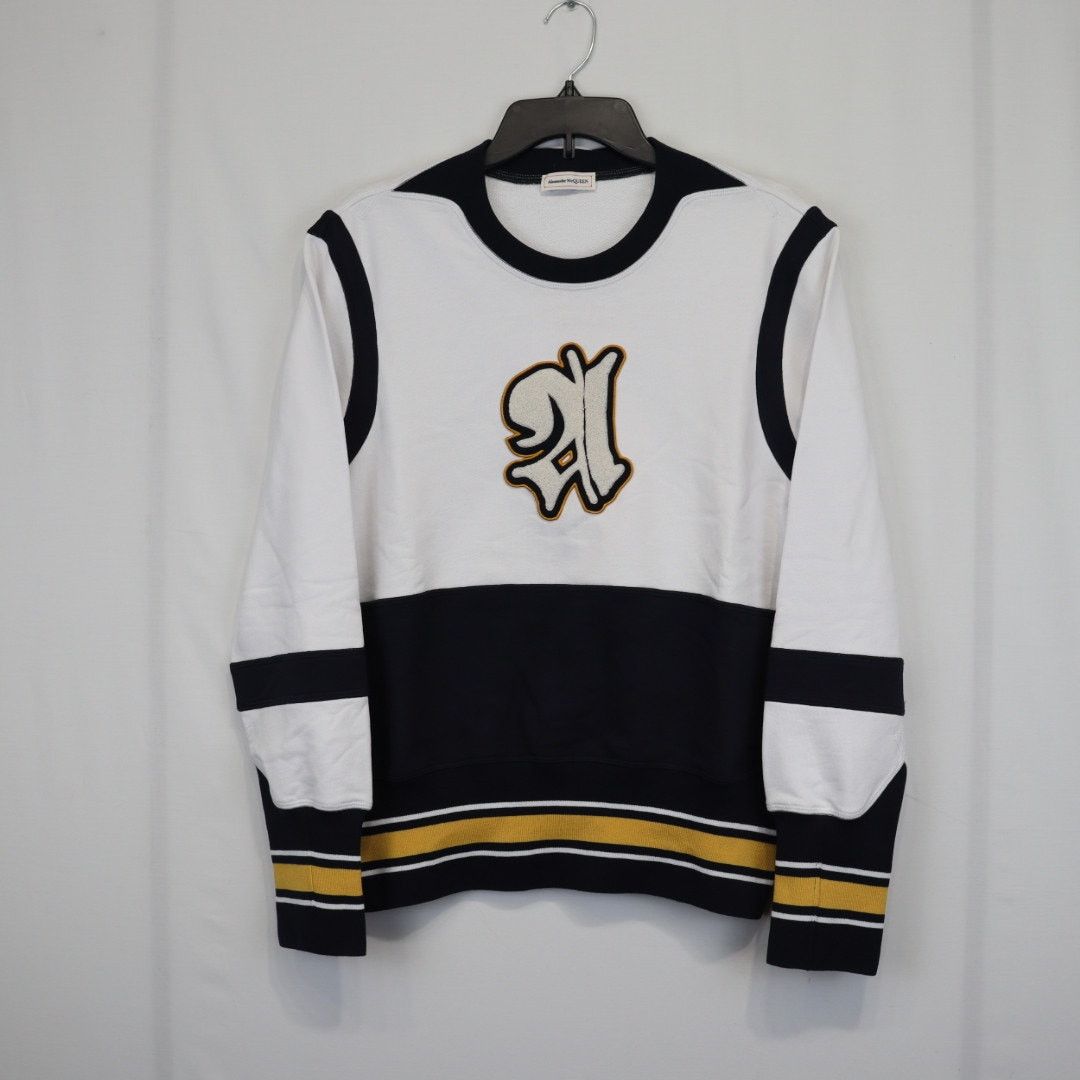 Alexander McQueen o1rshd1 ***Defective / Sweatshirt in White/Black Size US M / EU 48-50 / 2 - 1 Thumbnail