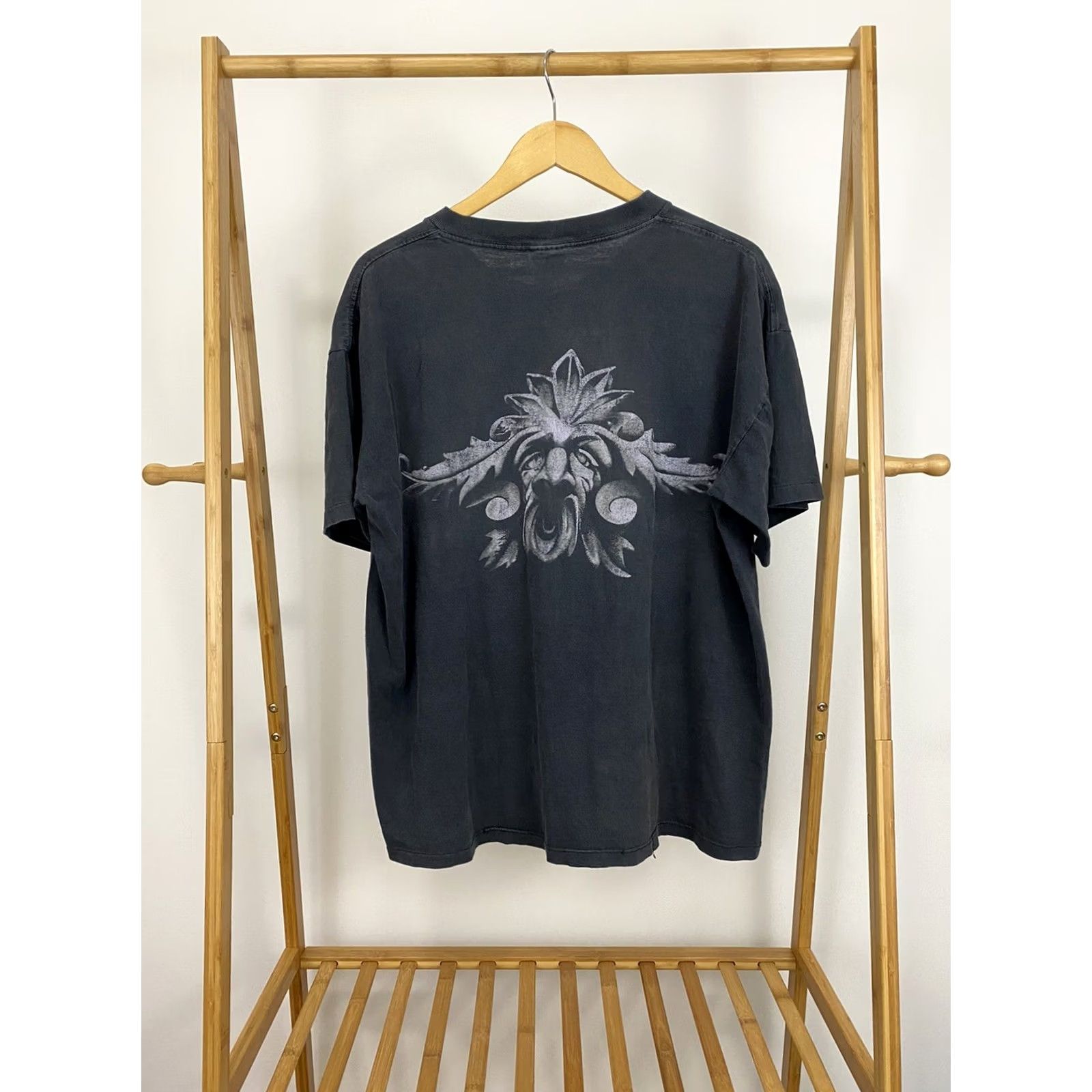 Vintage VTG Wild Oats Gargoyle Gothic Medieval Art Double Sided T-Shirt XL Black Men Short Sleeve Size XL Size US XL / EU 56 / 4 - 2 Thumbnail