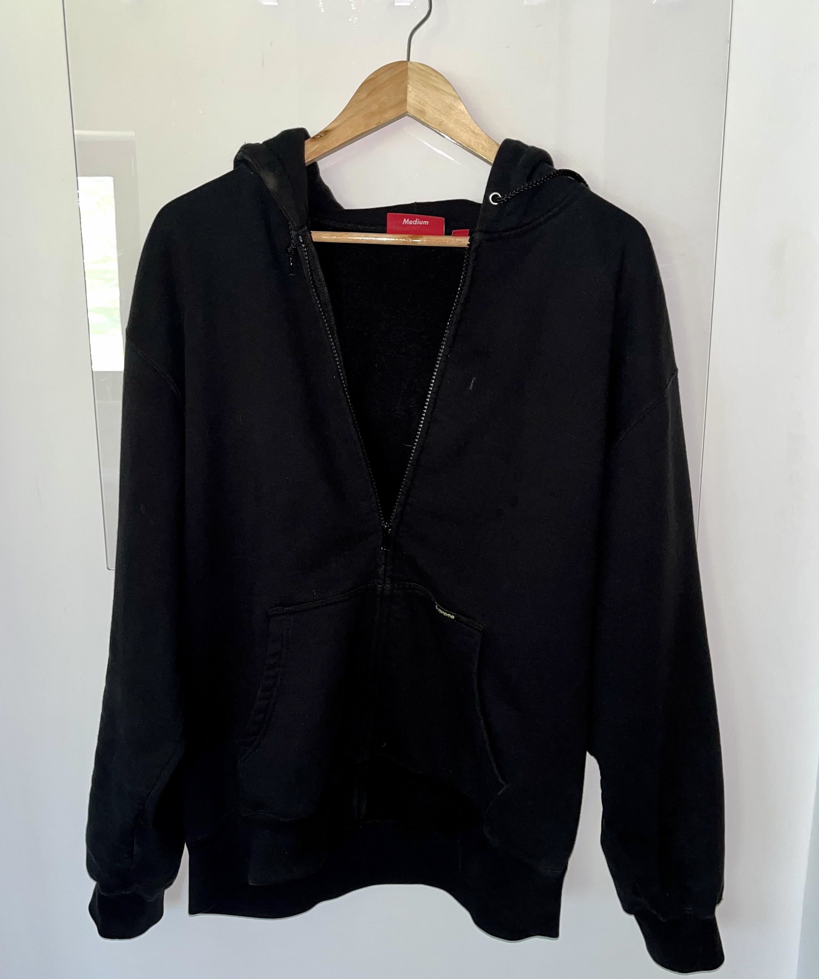Supreme Supreme Wrapped Half Zip Hoodie in Washed Black