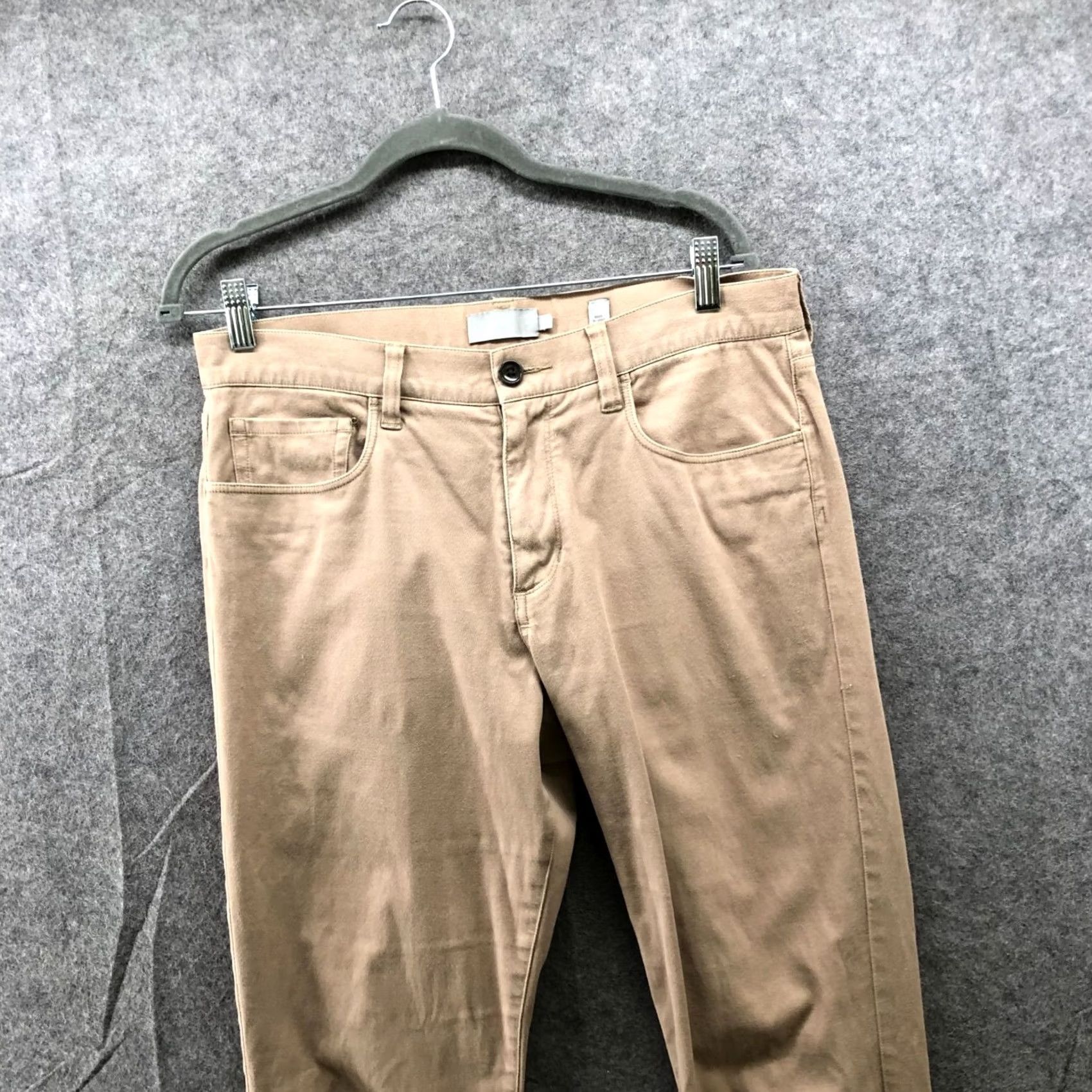Vince Vince Slim Straight Chino Pants Mens 32x33 Beige Twill 5-Pocket Stretch Flat Front Straight Leg, Pre-Owned, Regular Size, Vintage No Size US 32 / EU 48 - 3 Thumbnail