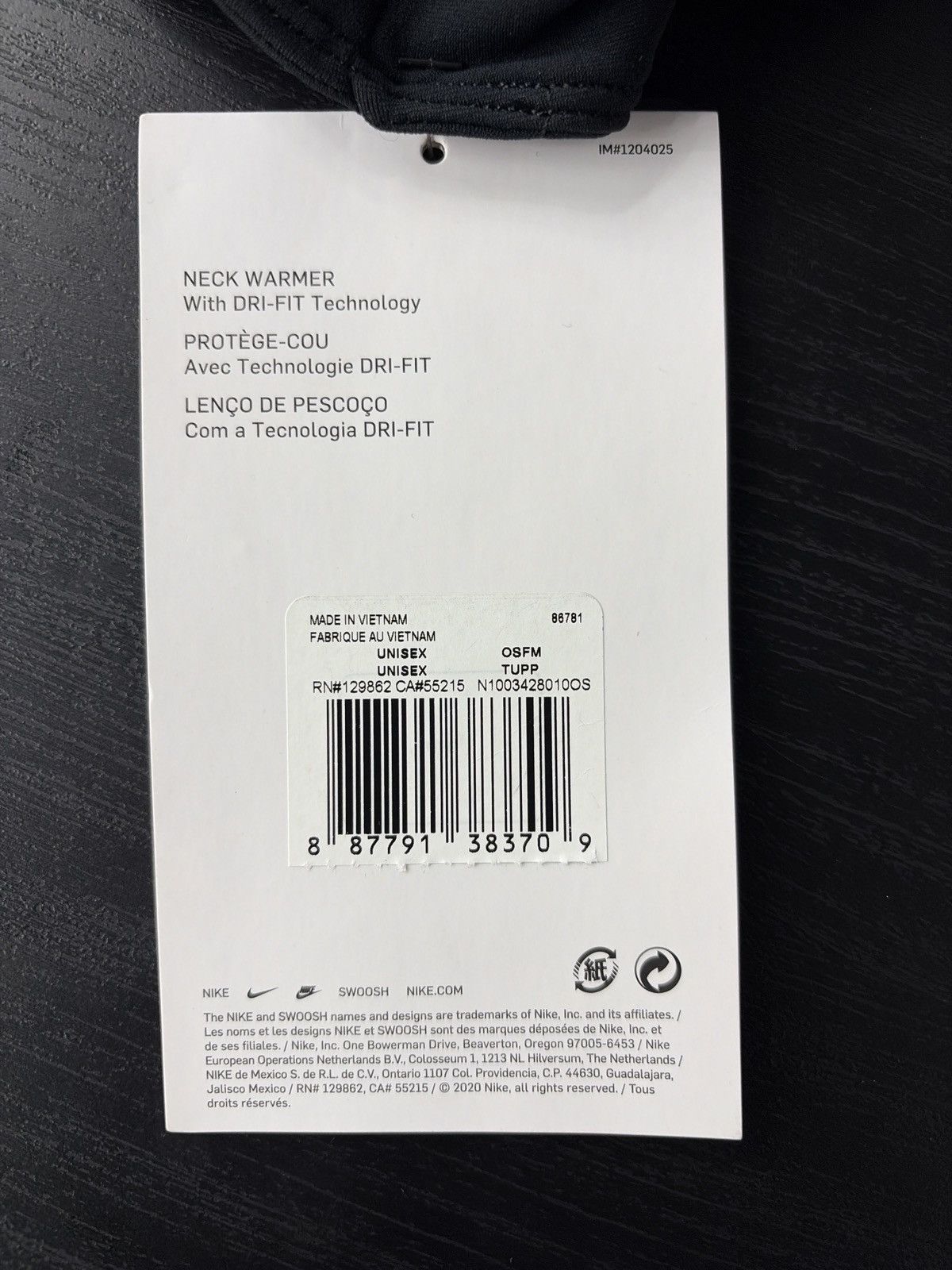 Nike Supreme x Nike Logo Neck Warmer Black Size ONE SIZE - 6 Thumbnail