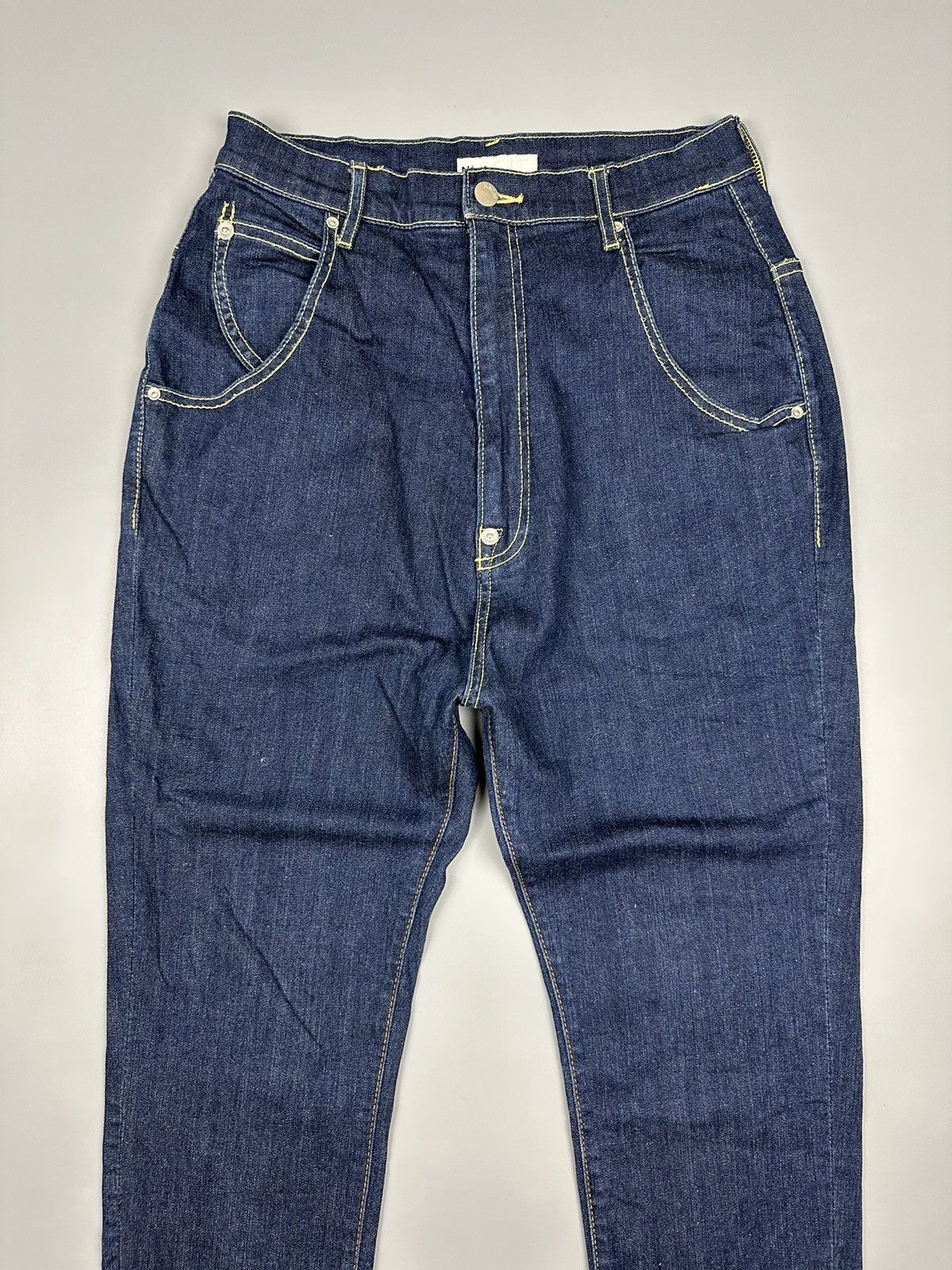 Issey Miyake × Ne-Net Ne-Net by Issey Miyake Embroidered Buckle Back Denim Size US 28 / EU 44 - 4 Thumbnail