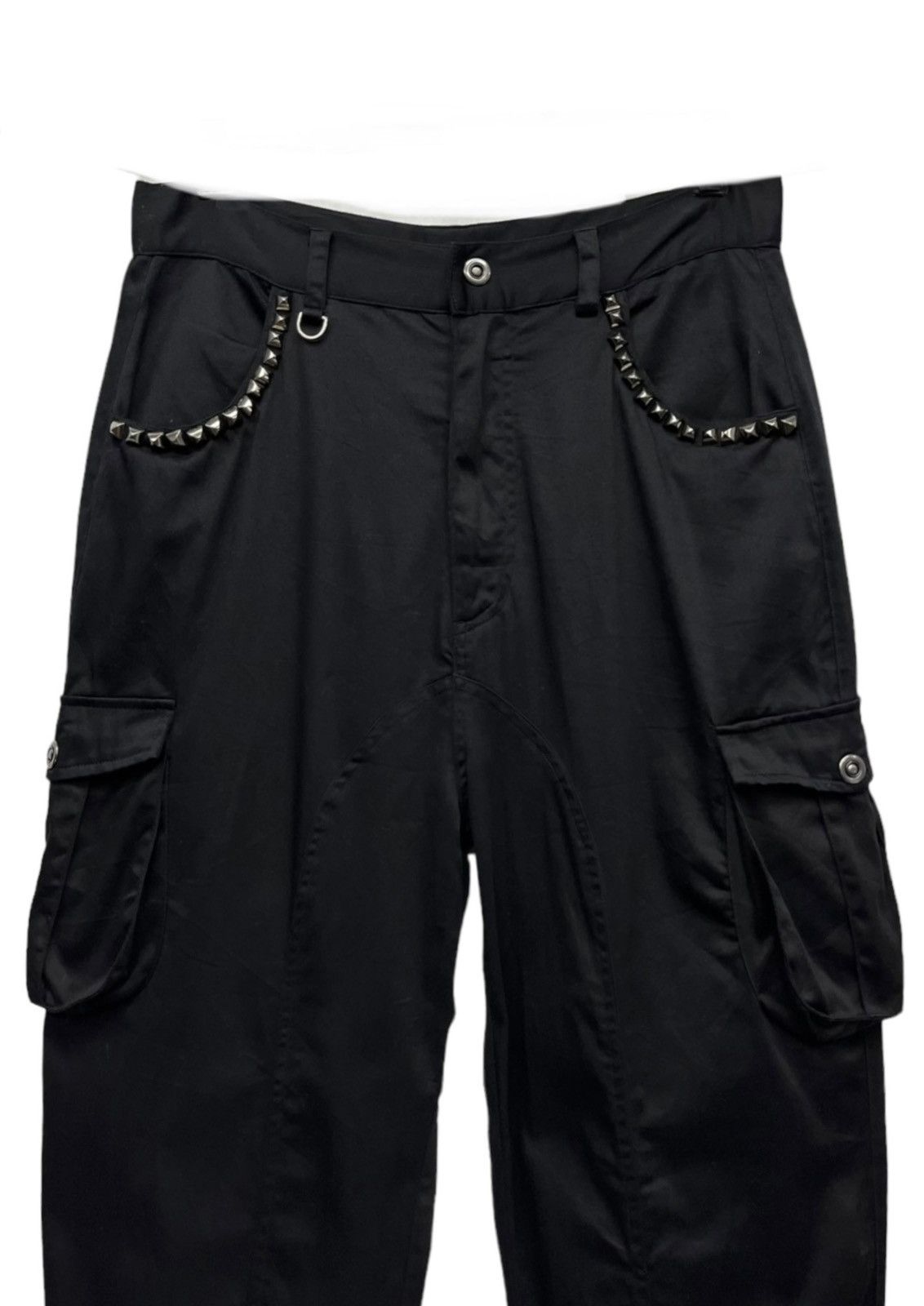 Japanese Brand 🔥90’s BLACK BACCARA Punk Studded Jogger Cargo Soft Blends Size US 29 - 7 Thumbnail