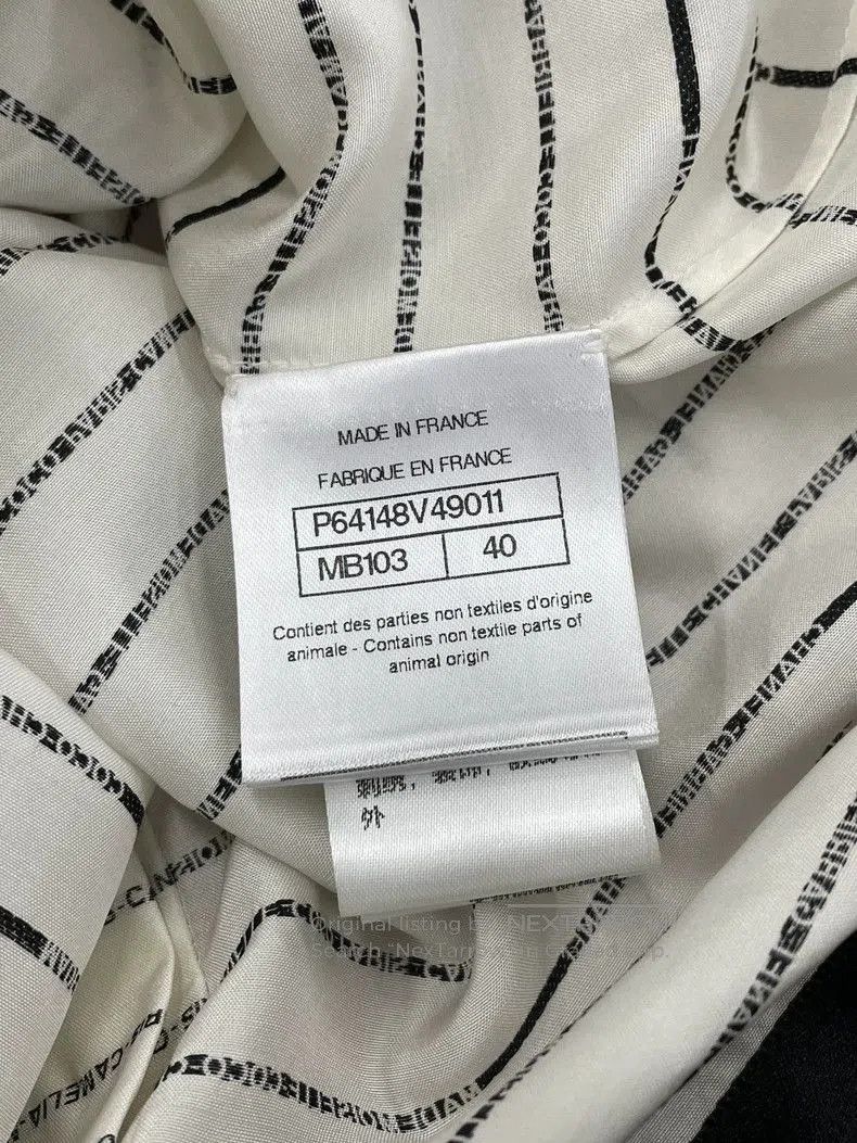 Chanel Chanel 20S Logo Stripe Silk Top. Size US L / EU 52-54 / 3 - 6 Thumbnail