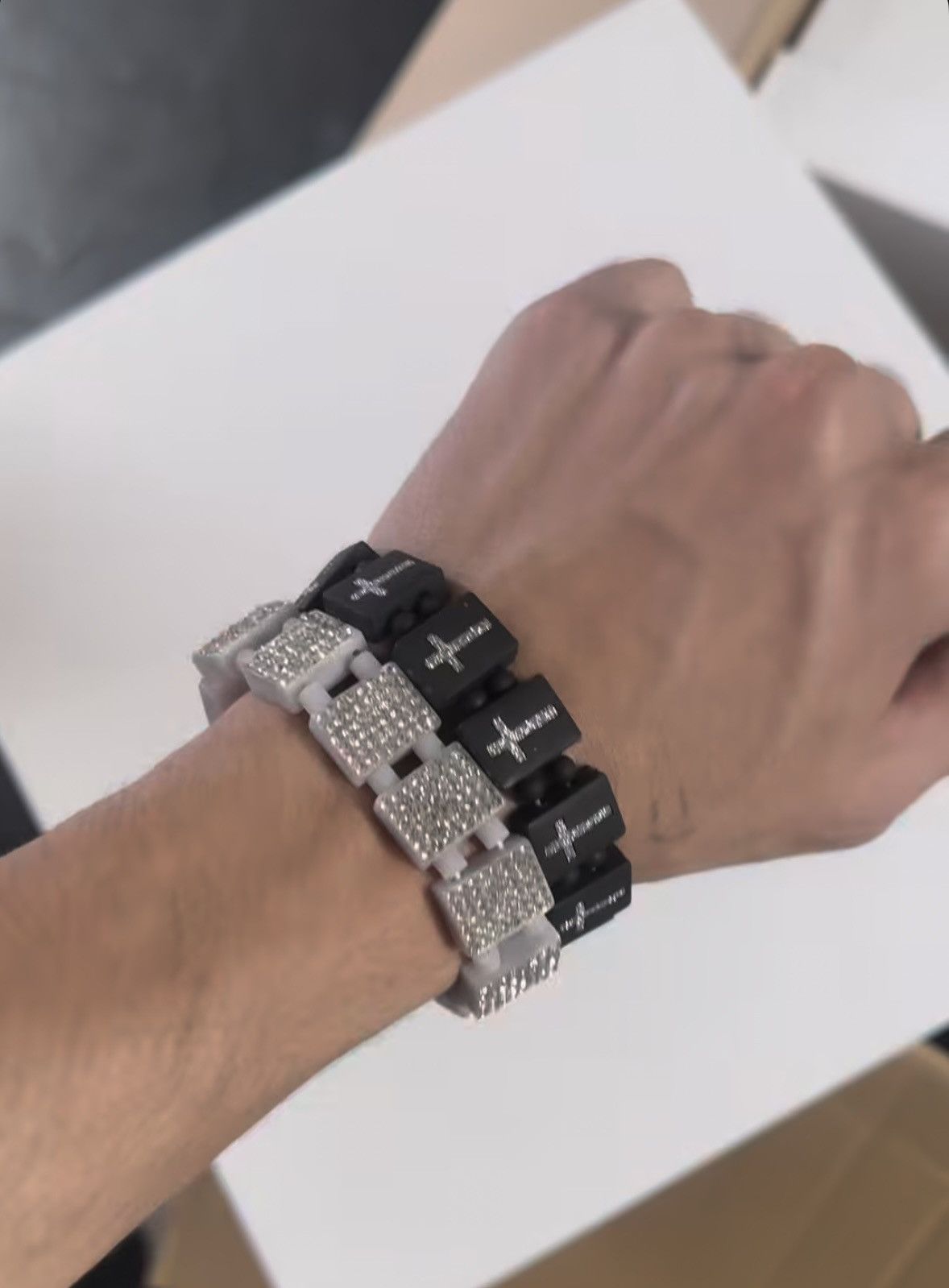 1199 Bazo 1199 Diamond Crosses Bracelet Size ONE SIZE - 1 Thumbnail