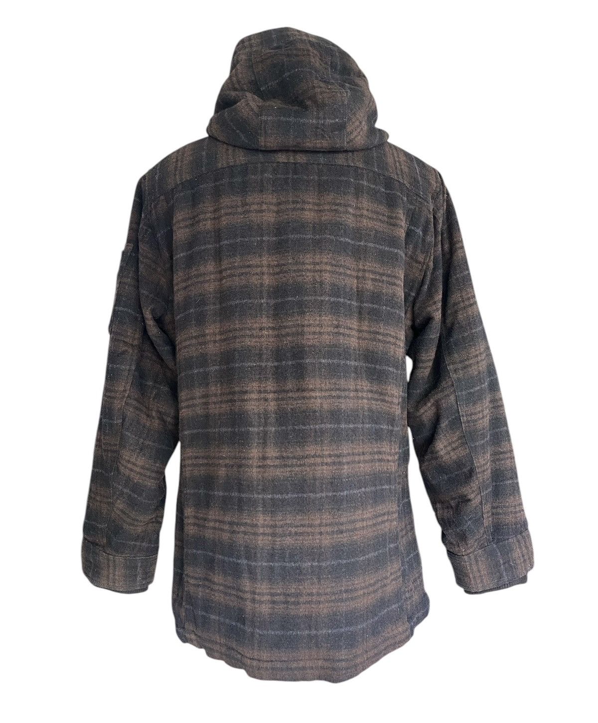 Japanese Brand Vintage CREATE BAREFOOT Plaid Wool Hoodie Jacket Size US XL / EU 56 / 4 - 2 Thumbnail