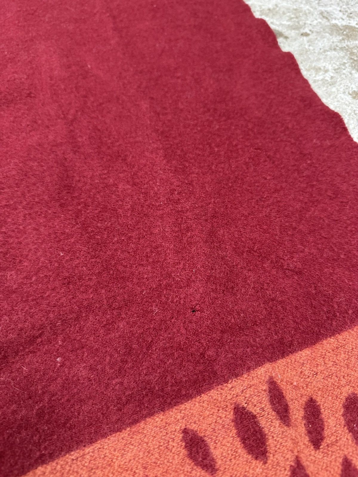 Mulberry × Vintage Vintage Mulberry Big Lambswool Red Logo Scarf Size ONE SIZE - 5 Thumbnail