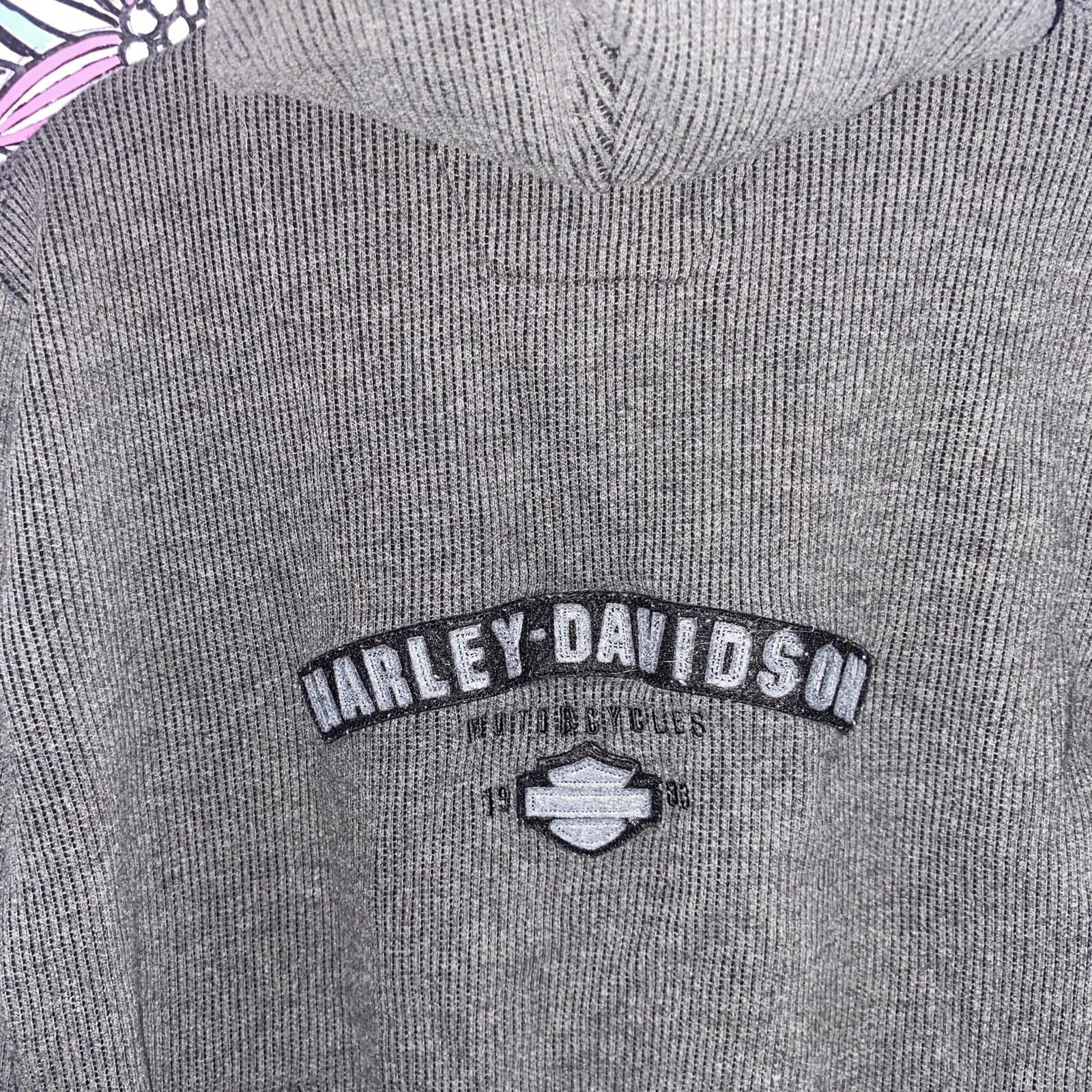 Harley Davidson Vintage Harley Davidson Grey Hoodie Jacket Size XS / US 0-2 / IT 36-38 - 4 Thumbnail