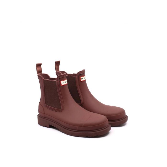 Hunter HUNTER Women's Commando Chelsea Boot In Brown Brush/brown Grailed