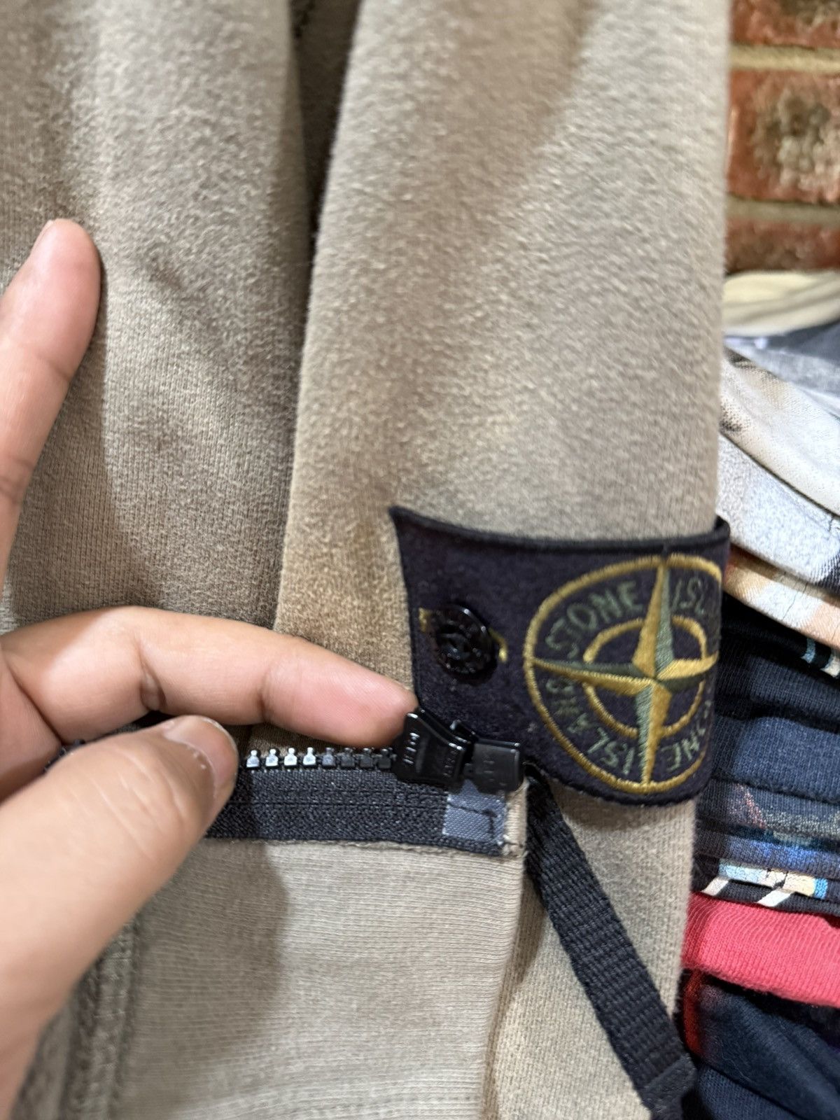Stone Island Stone Island Zipper Hoodie Soft Green Faded Tee Size US L / EU 52-54 / 3 - 13 Thumbnail
