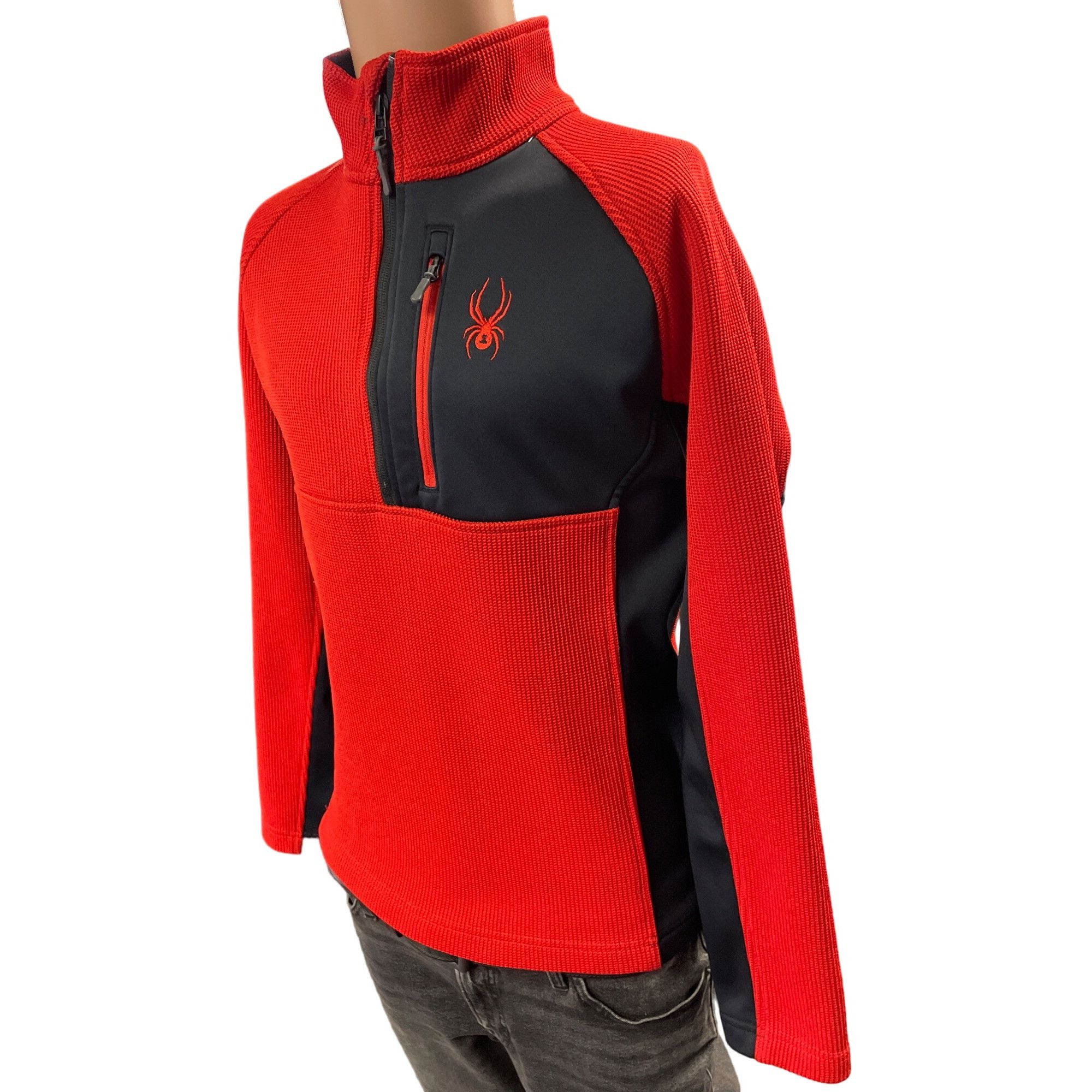 Spyder Spider Men's Red/Black Half Zipper Pullover Sweater Stretch Size US S / EU 44-46 / 1 - 3 Thumbnail
