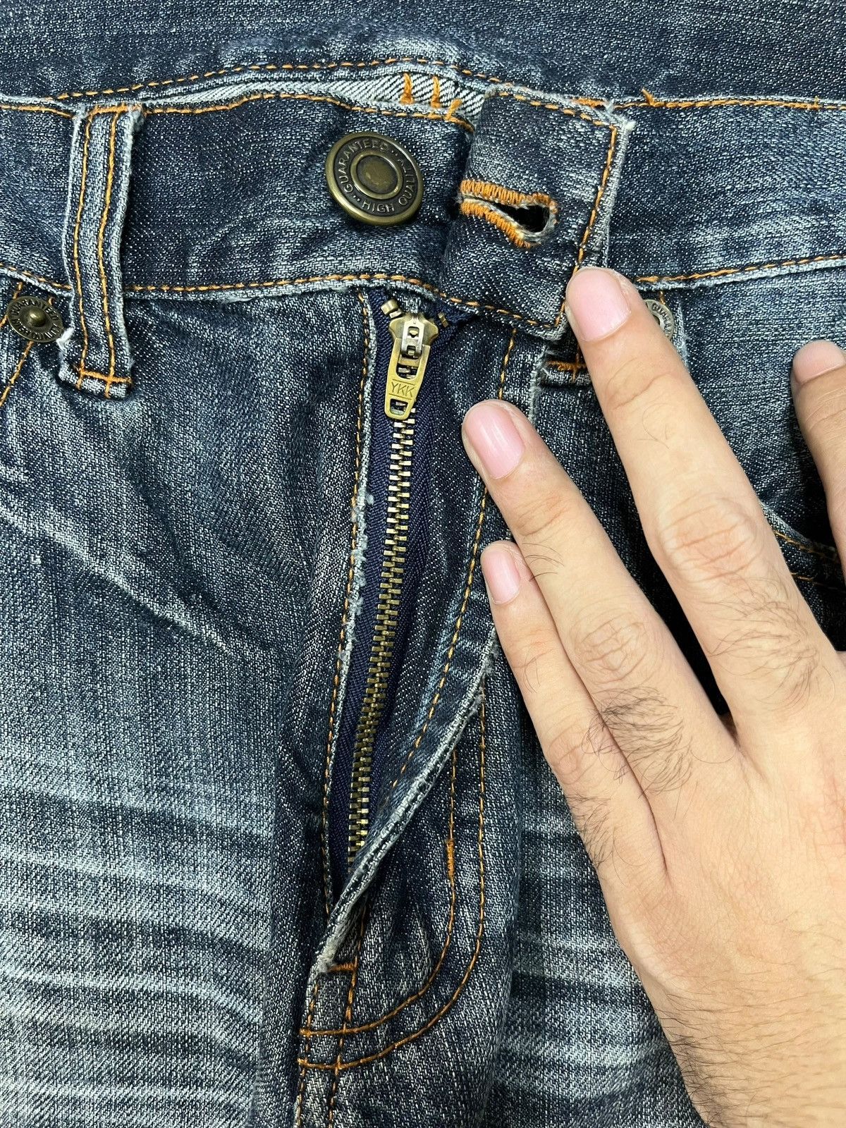 Japanese Brand Vintage Japanese Brand Distress Thunder Style Baggy Jeans Size US 32 / EU 48 - 3 Thumbnail