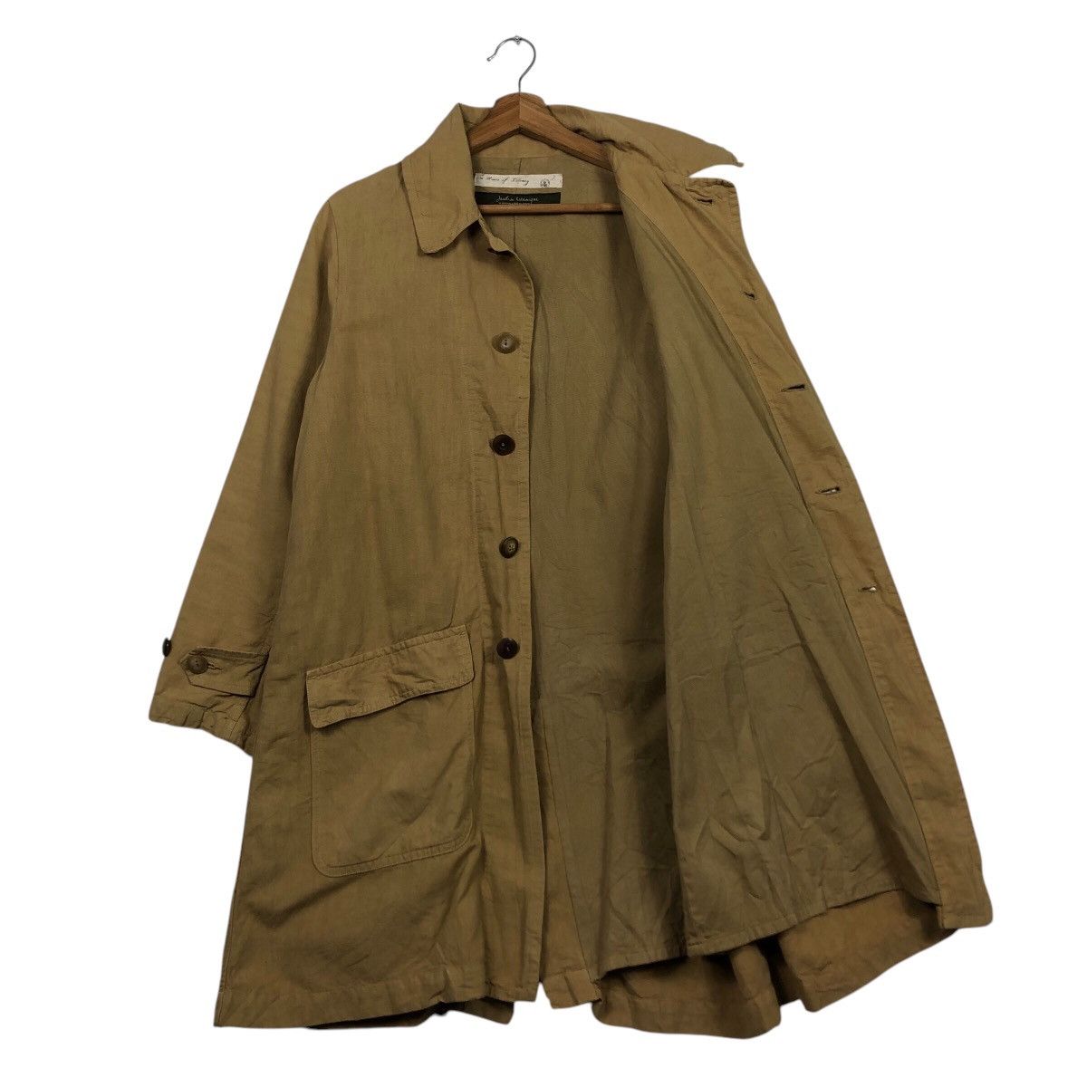 Japanese Brand Rare Jardin Botanique Japanese Artisan Linen Mac Coat Size US M / EU 48-50 / 2 - 13 Thumbnail