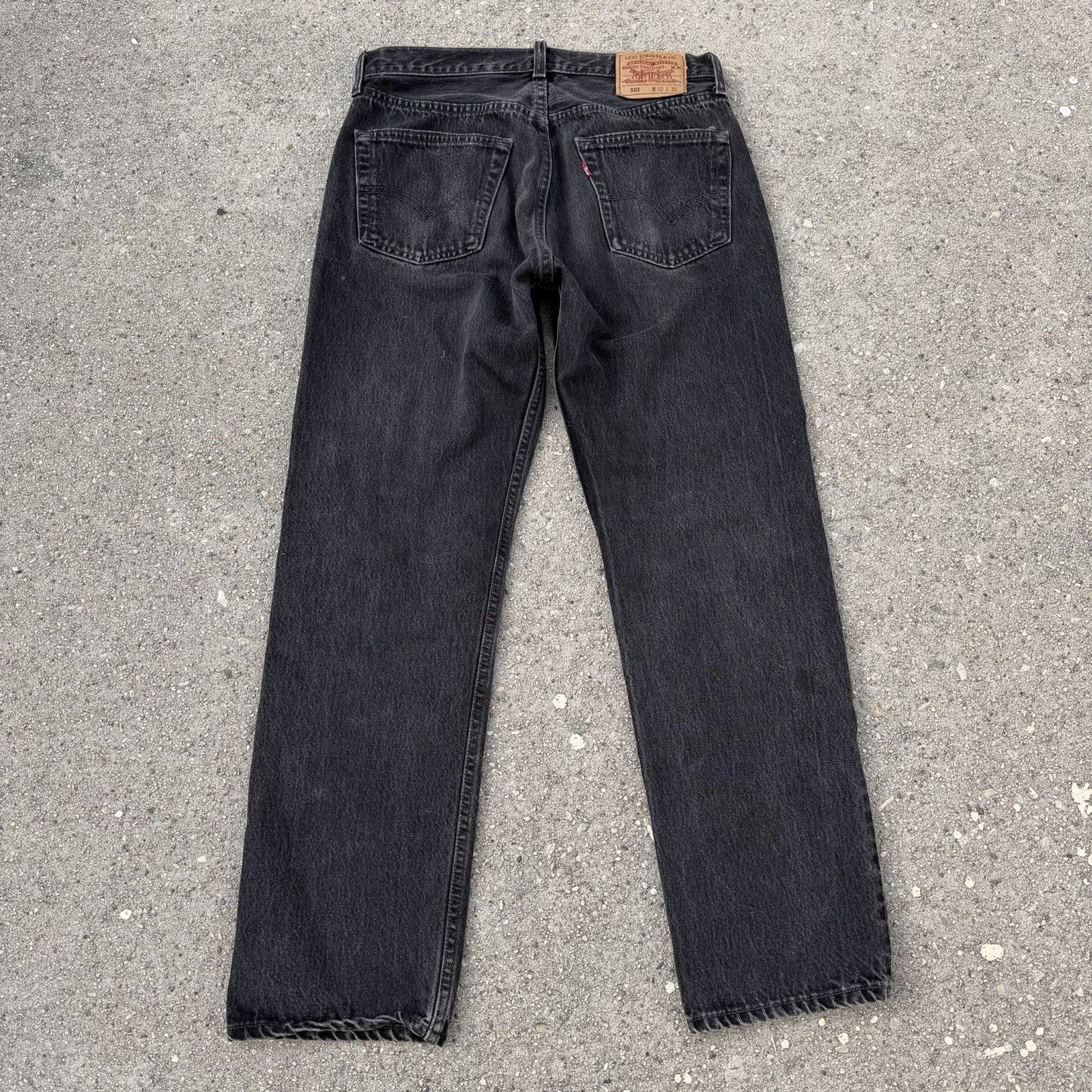 Levi's × Vintage Vintage 90s Levis 501 Faded Straight Black Denim Jeans 32x30 Size US 32 / EU 48 - 4 Thumbnail