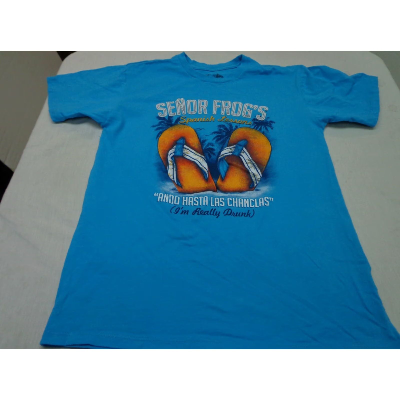 Vintage Senor Frogs Puerto Rico "I'm Really Drunk" Spanish Lessons T-Shirt, Size Small Size US S / EU 44-46 / 1 - 3 Thumbnail