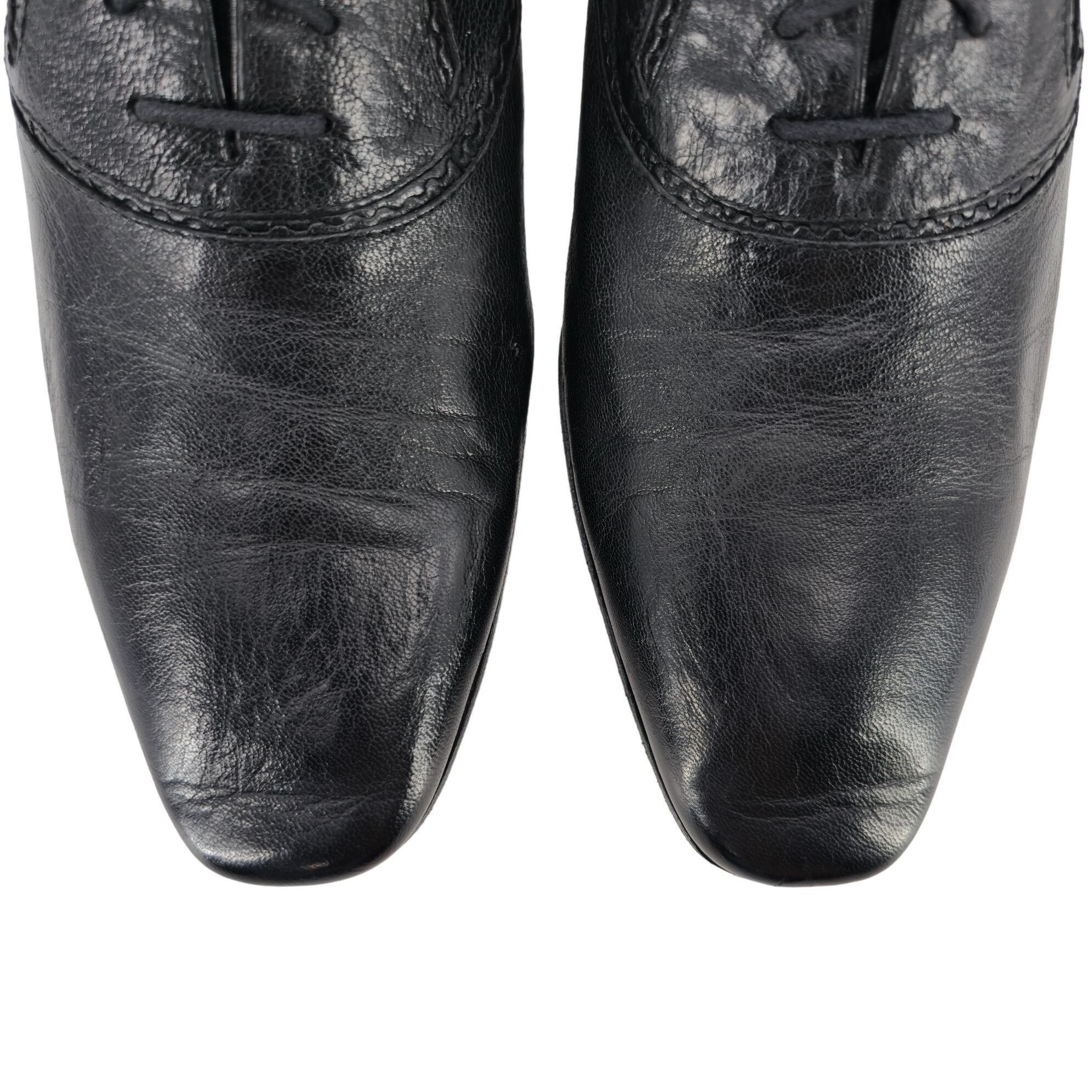 Bottega Veneta Bottega Veneta Italy Mens 9.5M Black Leather Kidskin Oxfords Size US 9.5 / EU 42-43 - 4 Thumbnail
