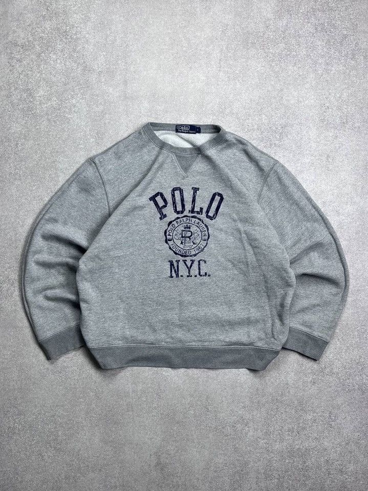 Pre-owned Polo Ralph Lauren T Boxy Sweatshirt L In Grey