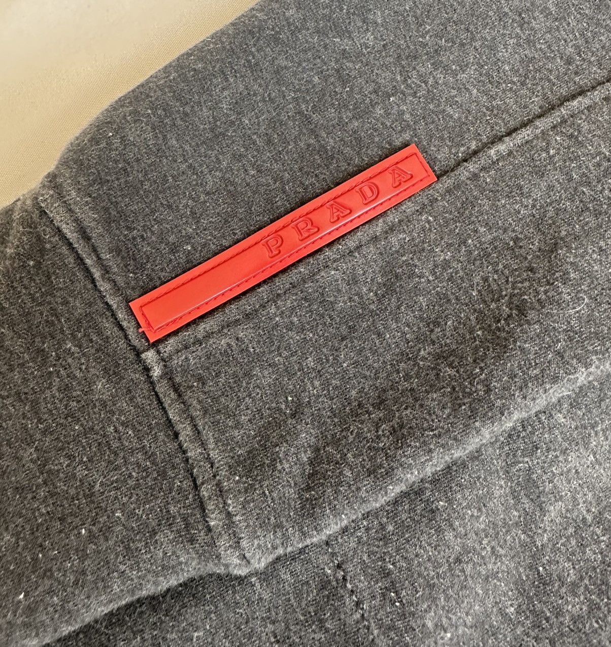 Prada Prada 00s Kimono cotton gray jacket red tab Size L / US 10 / IT 46 - 4 Thumbnail