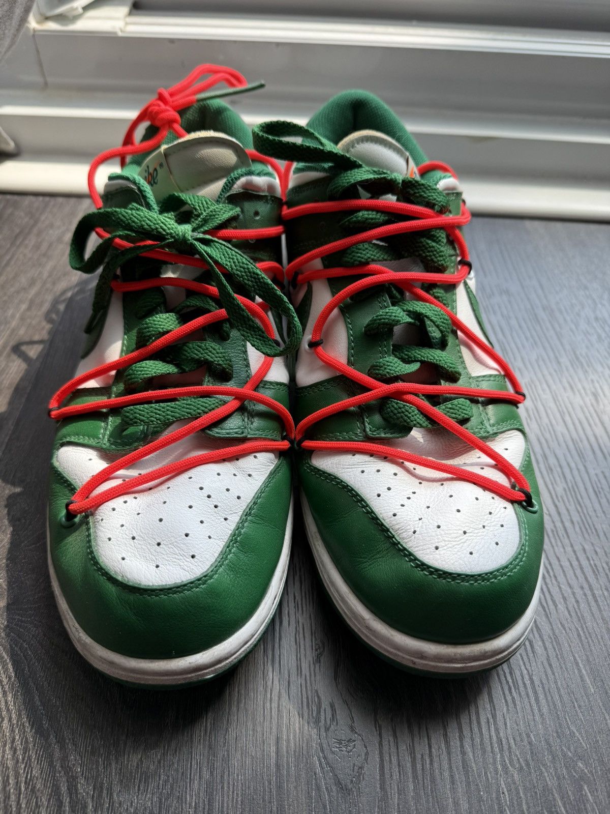 Nike × Off-White Offwhite dunk pine green Size US 10 / EU 43 - 3 Thumbnail