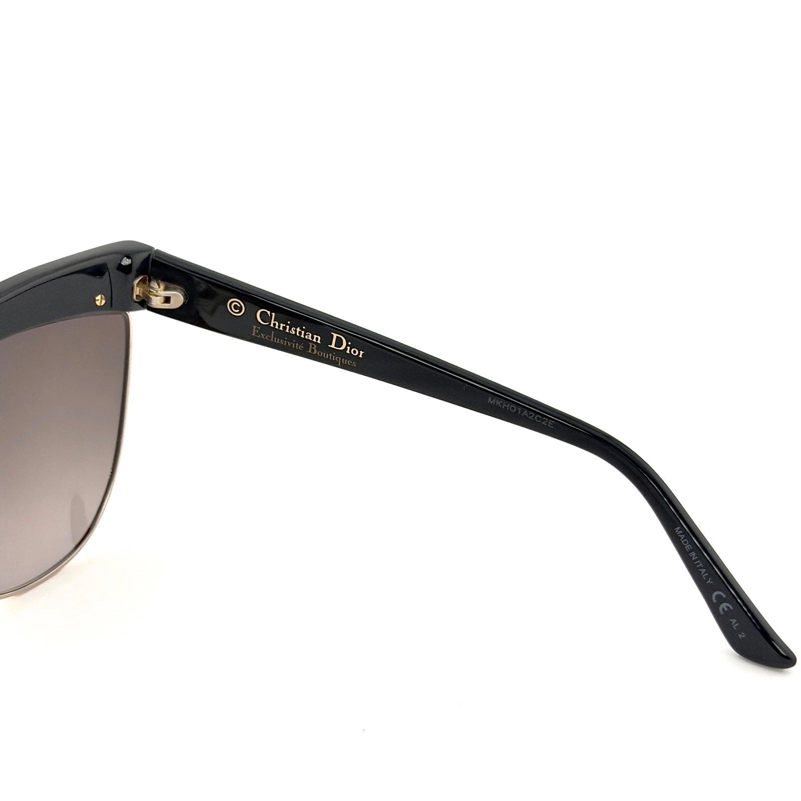 Christian Dior Monsieur CHRISTIAN DIOR METEORE Black 24K Gold Leaf Sunglasses Size ONE SIZE - 5 Thumbnail