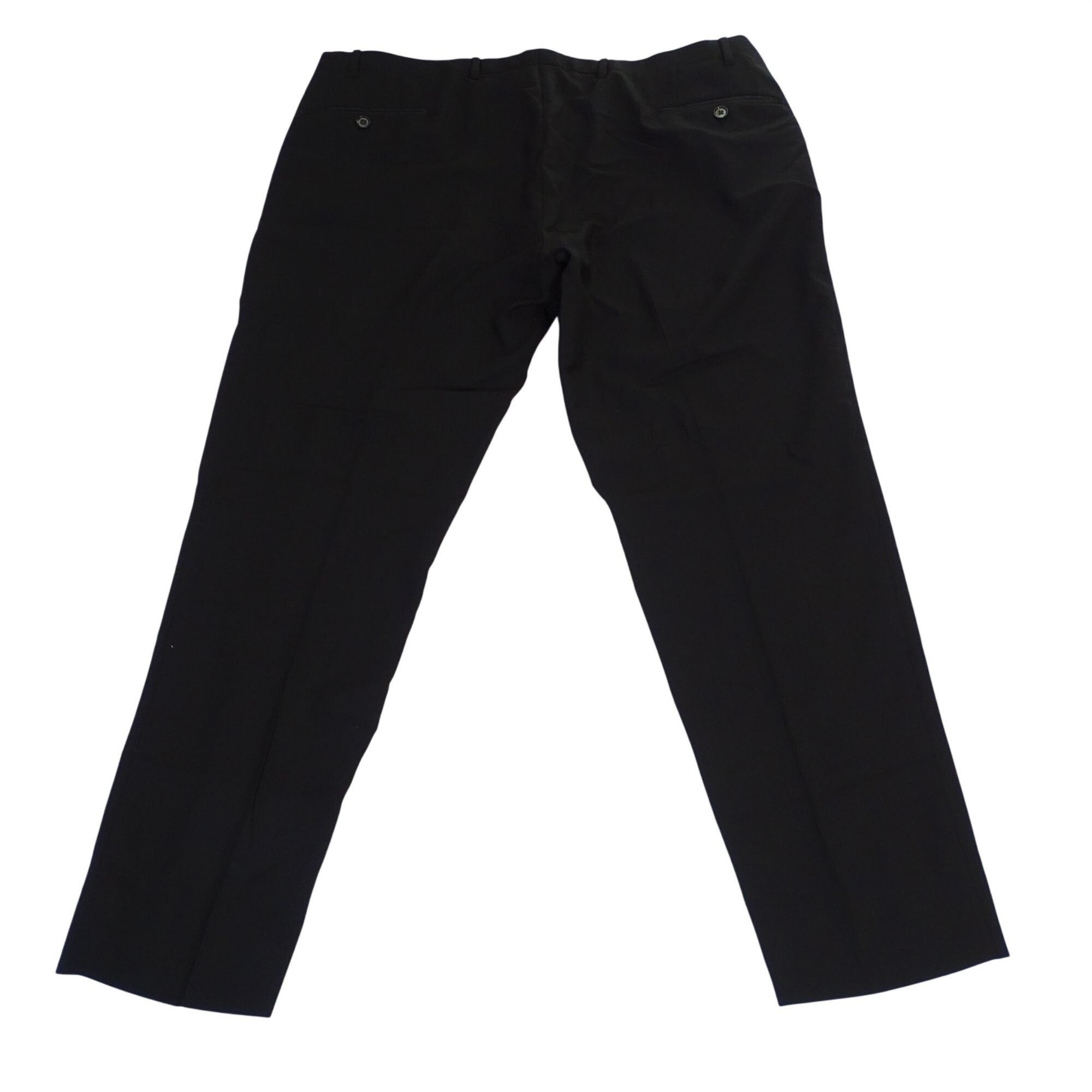 Corneliani Corneliani Mens Dress Pants Black Flat Front Wool Size 40x29 Size US 40 / EU 56 - 6 Thumbnail